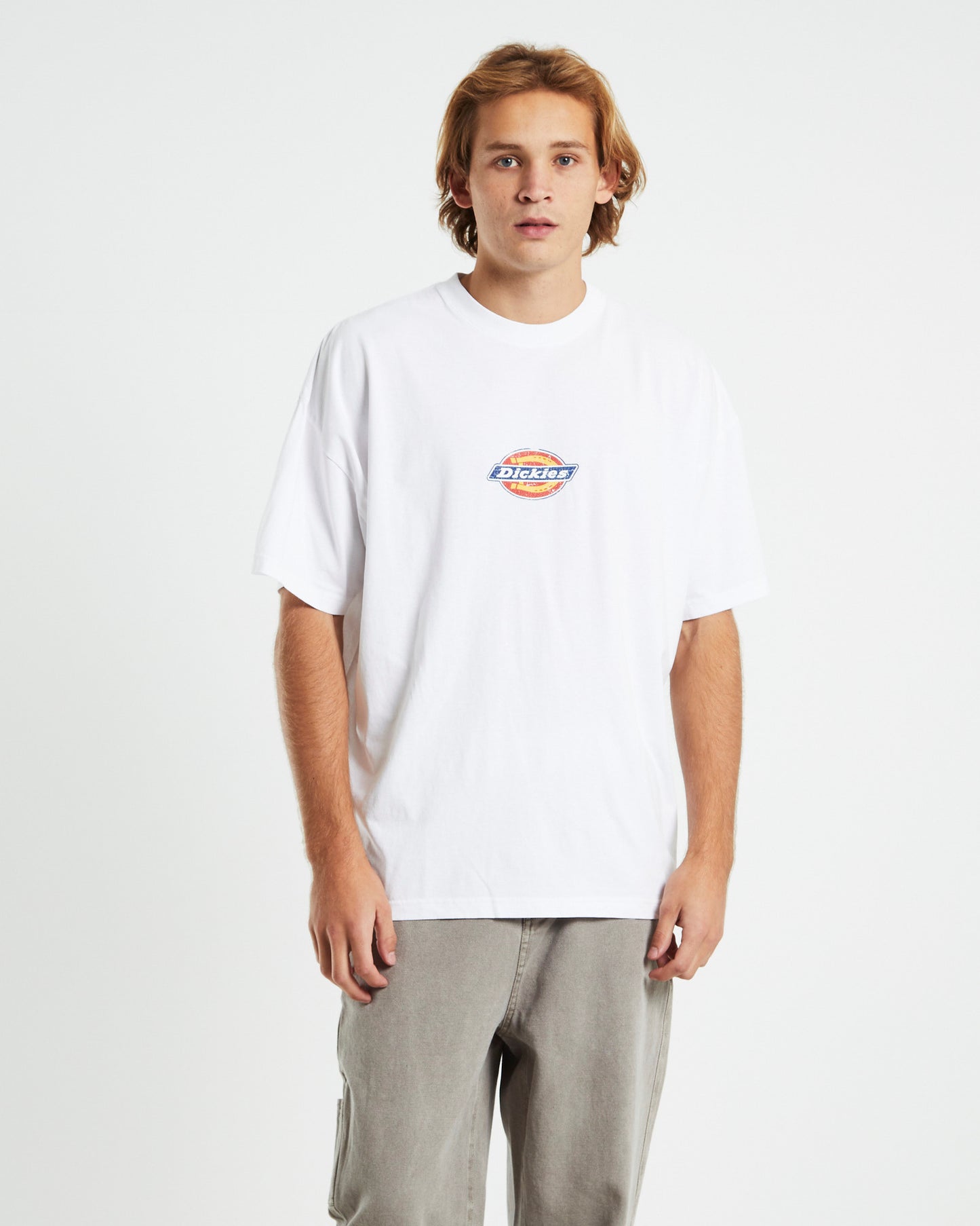 Classic Logo Distress Short Sleeve T-Shirt White