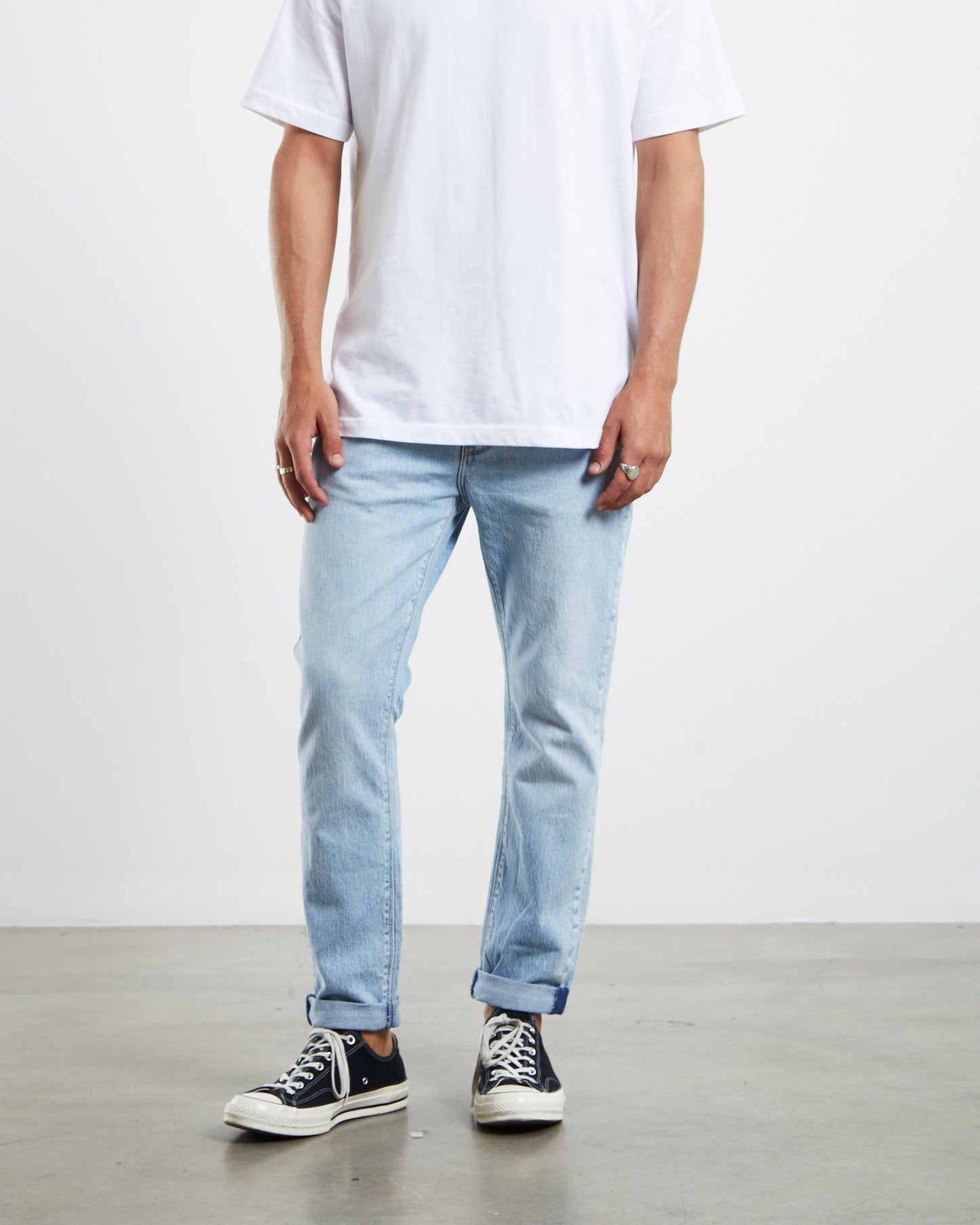 A Dropped Slim Denim Jeans Hustler