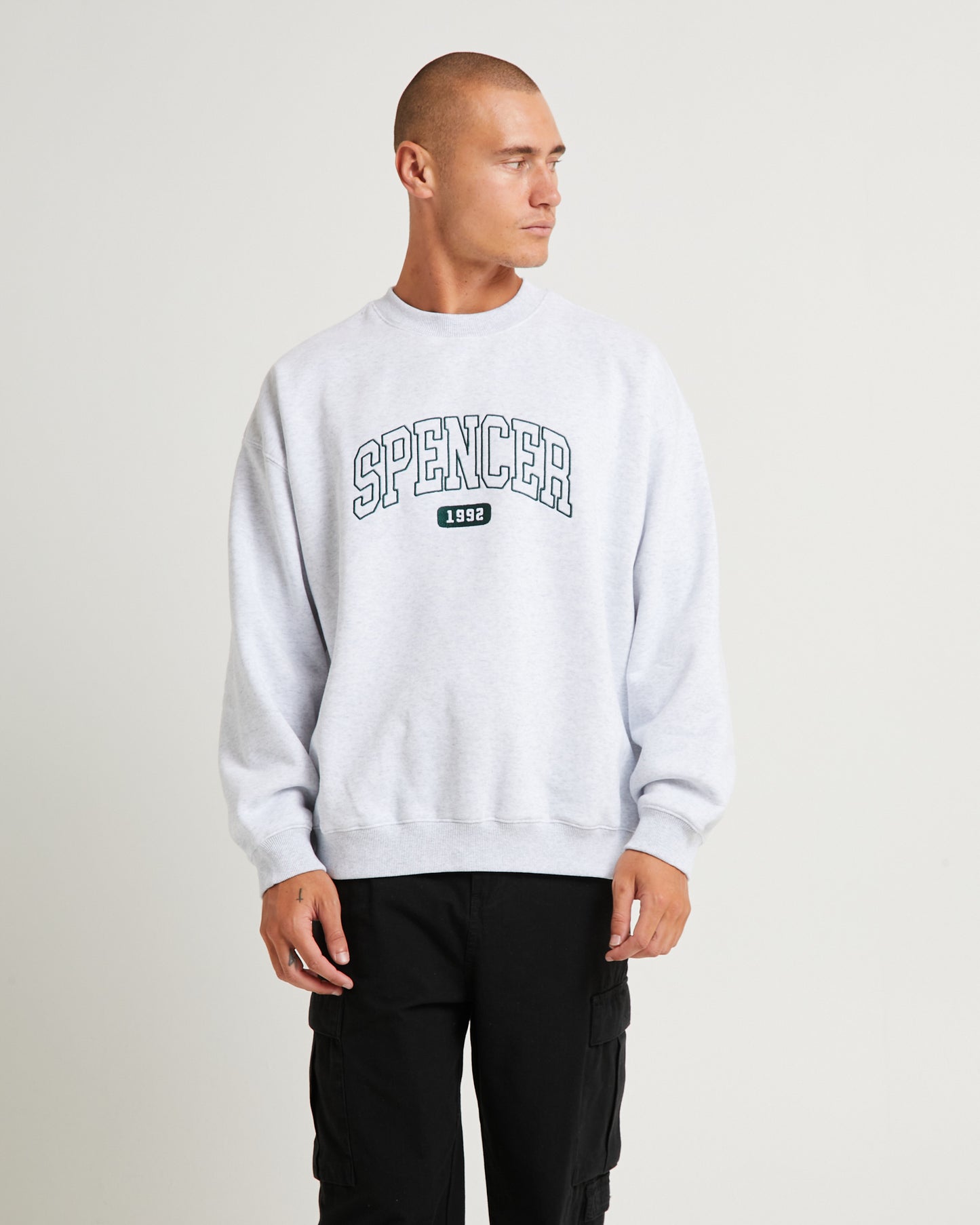 Seattle Crew Jumper Frost Marle Grey