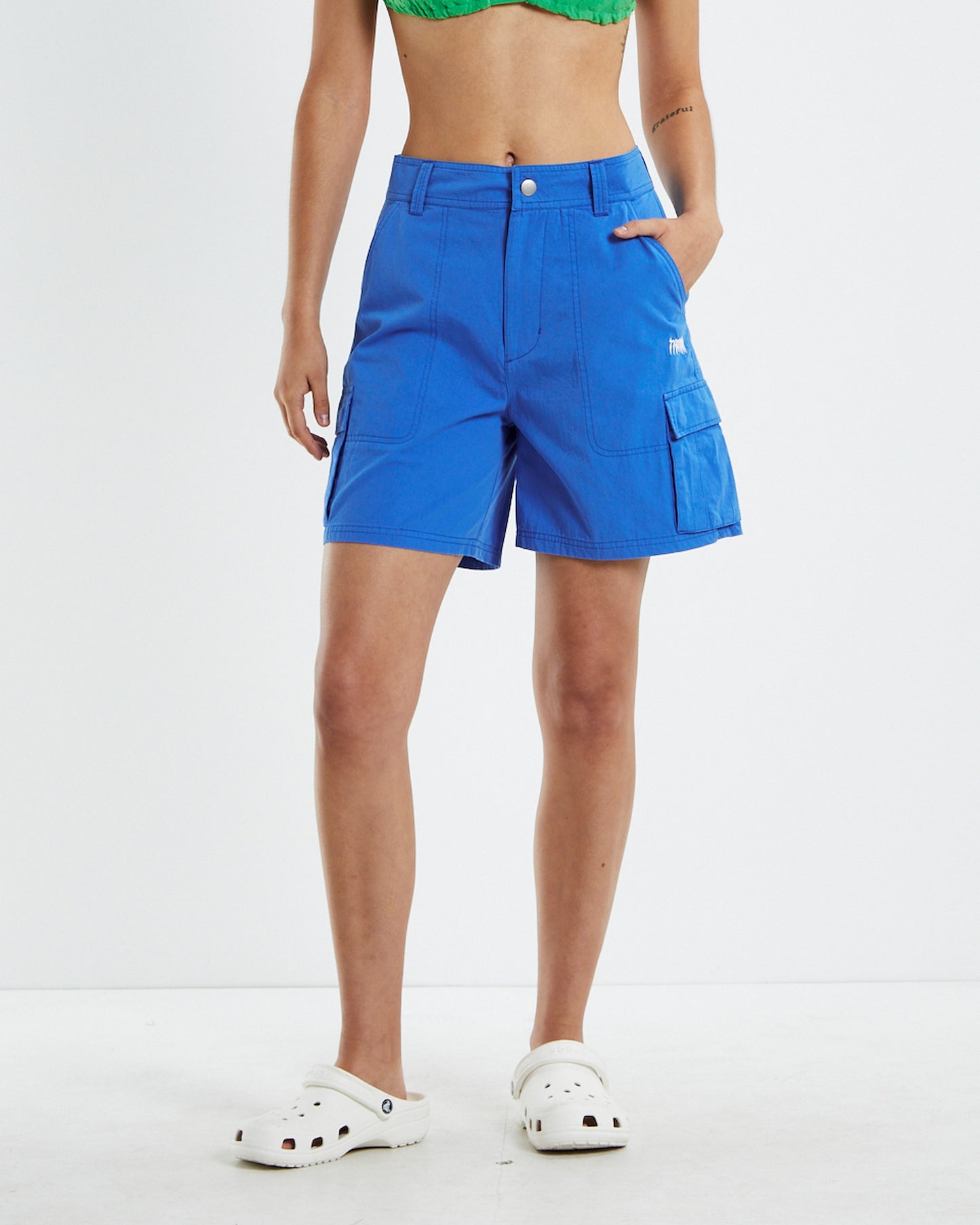 Water Pipe Cargo Shorts Powder Blue