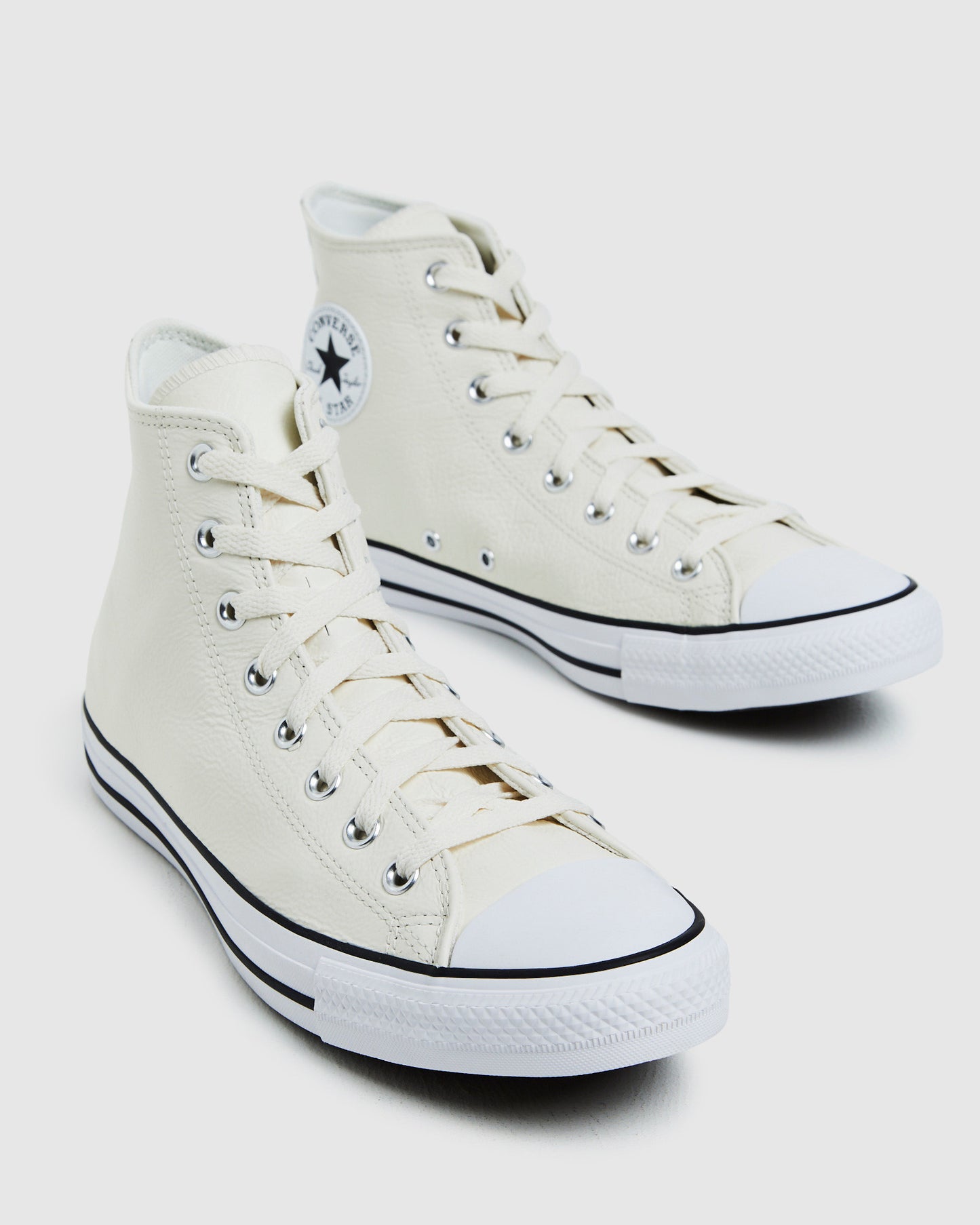 Chuck Taylor All Star Tumbled Leather Hi Top Sneakers Egret/White/Black