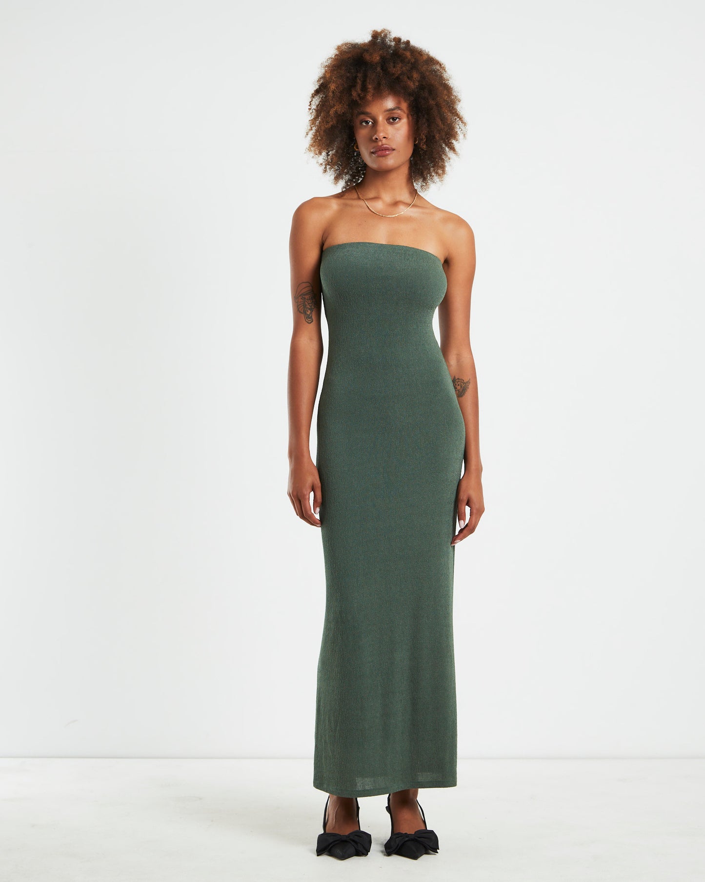 Sloane Seamless Maxi Tube Dress Green