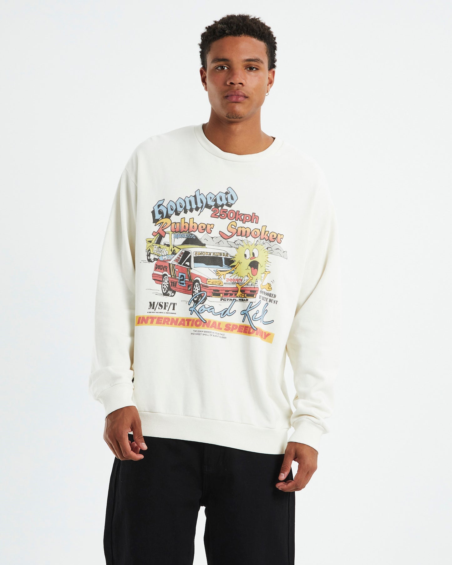 Hoonheads 50/50 Crewneck Jumper Thrift White