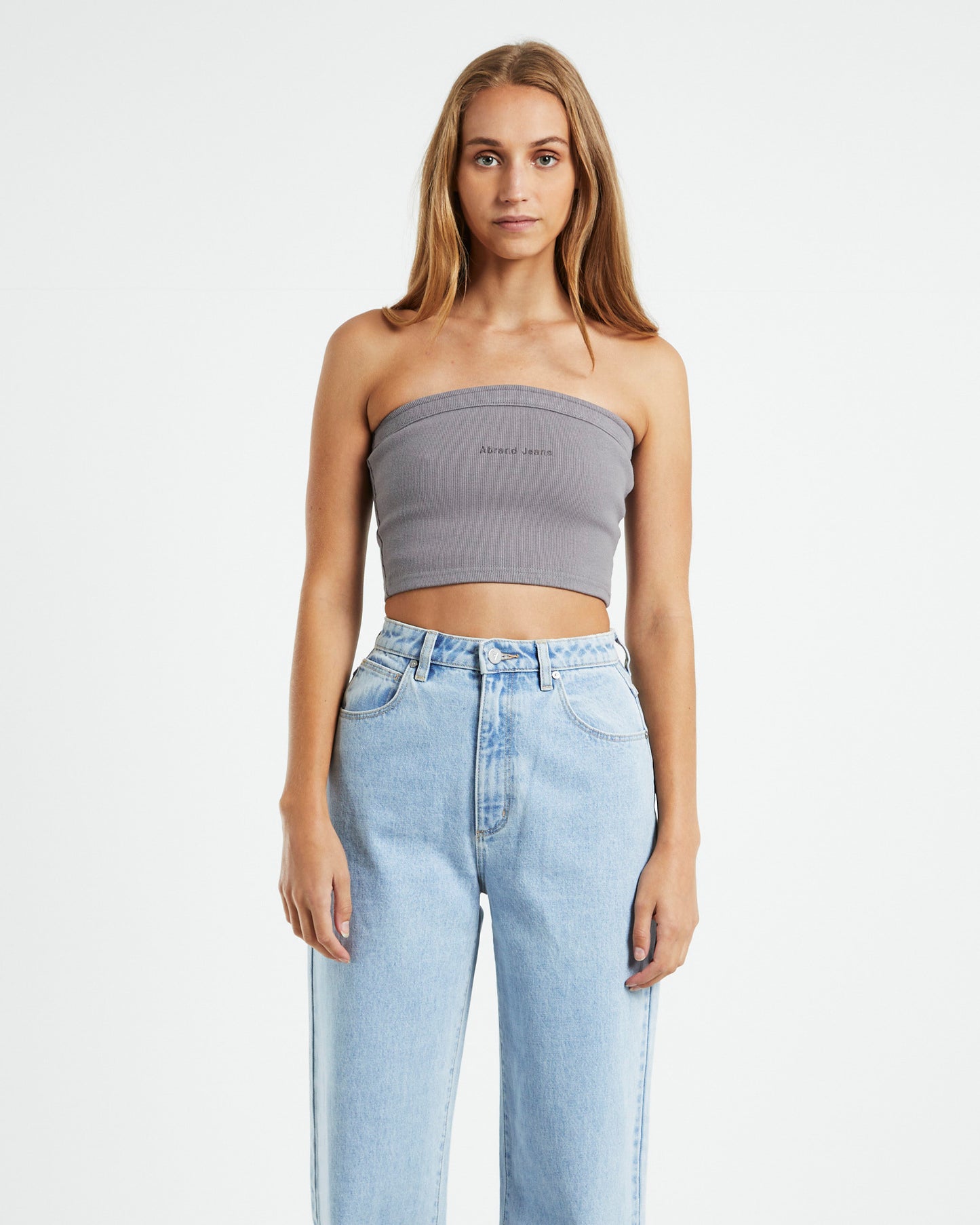 A Heather Bandeau Top Slate