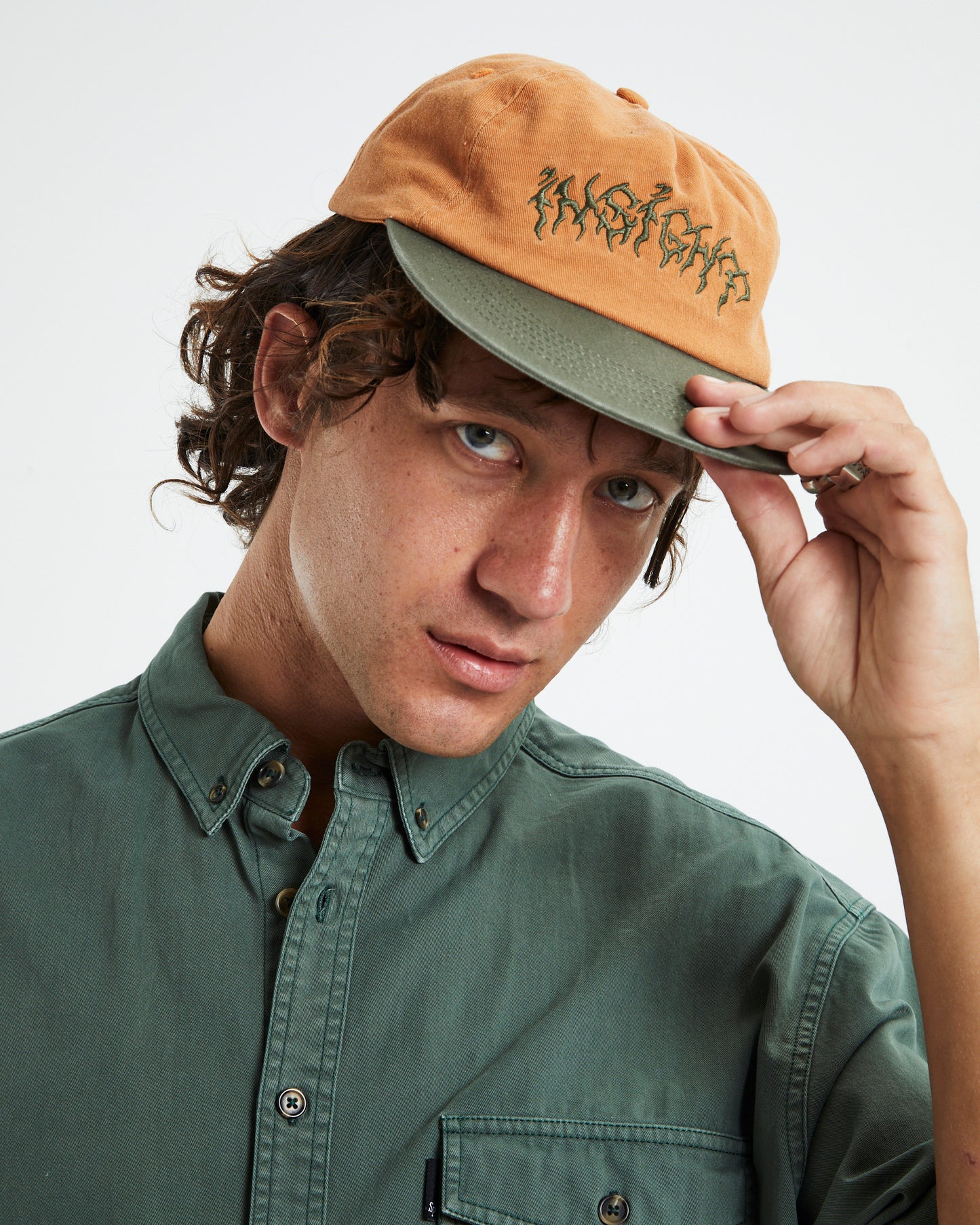 Jay Contrast Cap Orange/Green