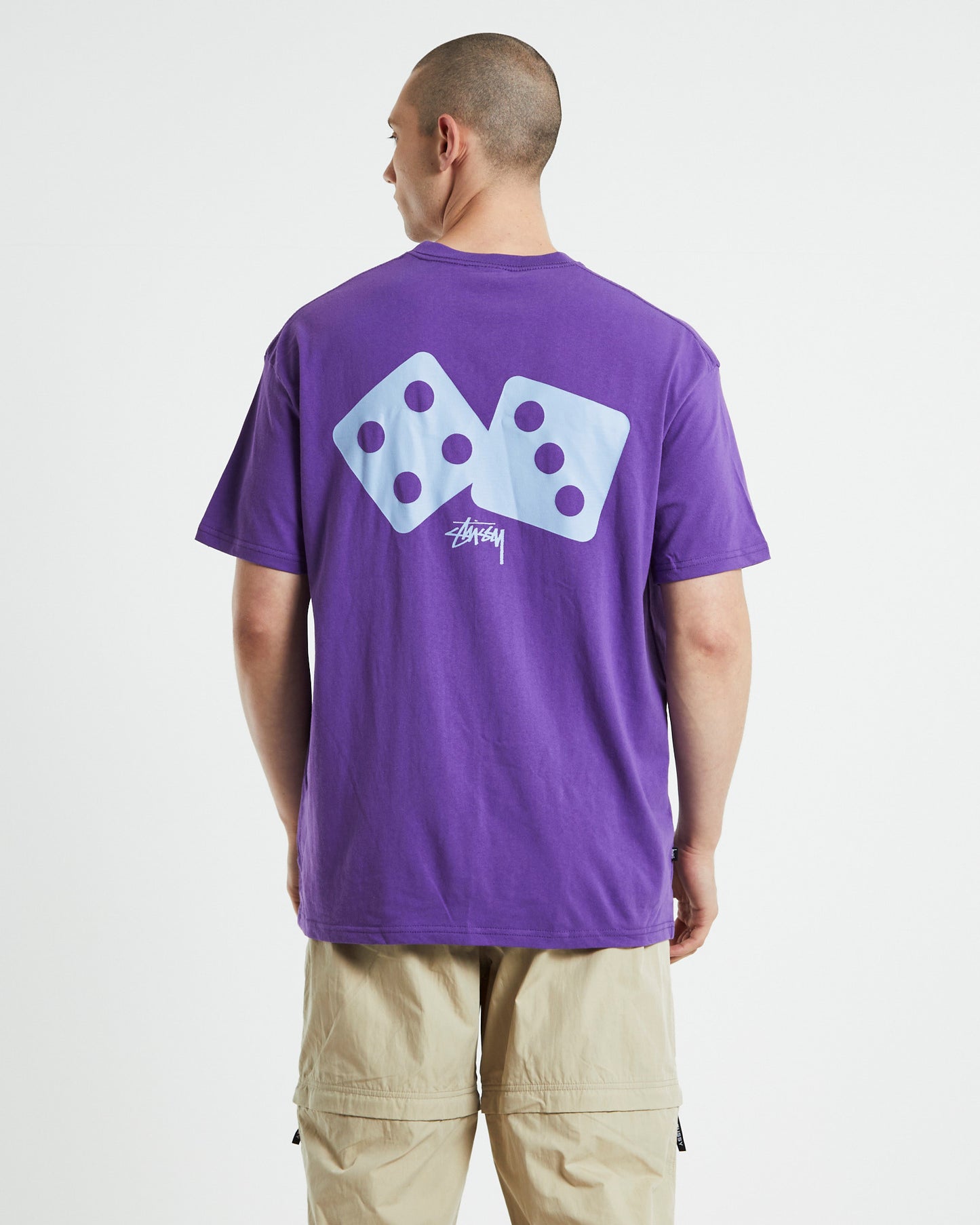 Two Dice Short Sleeve T-shirt Bright Violet