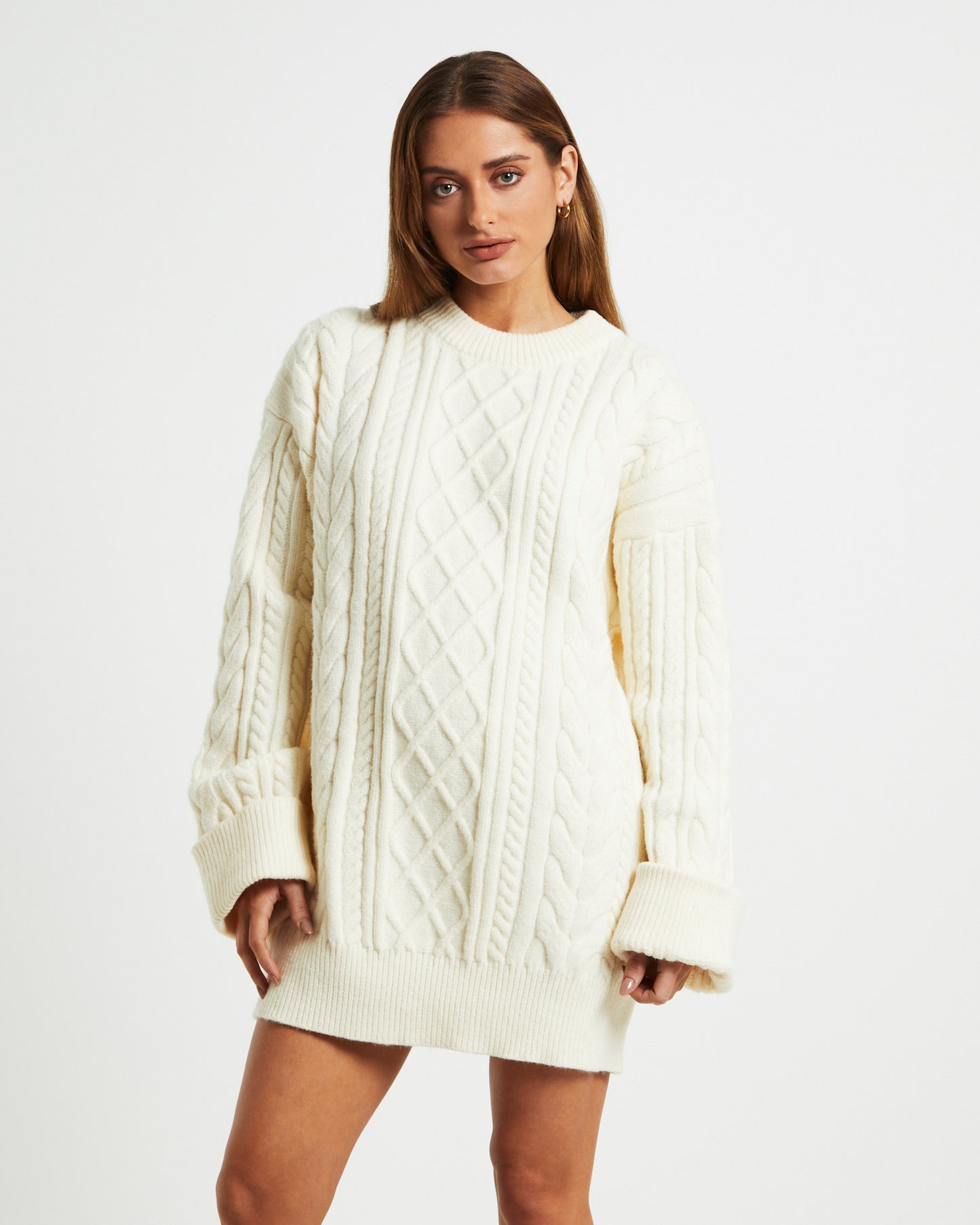 Nellie Long Sleeve Knit Jumper Cream