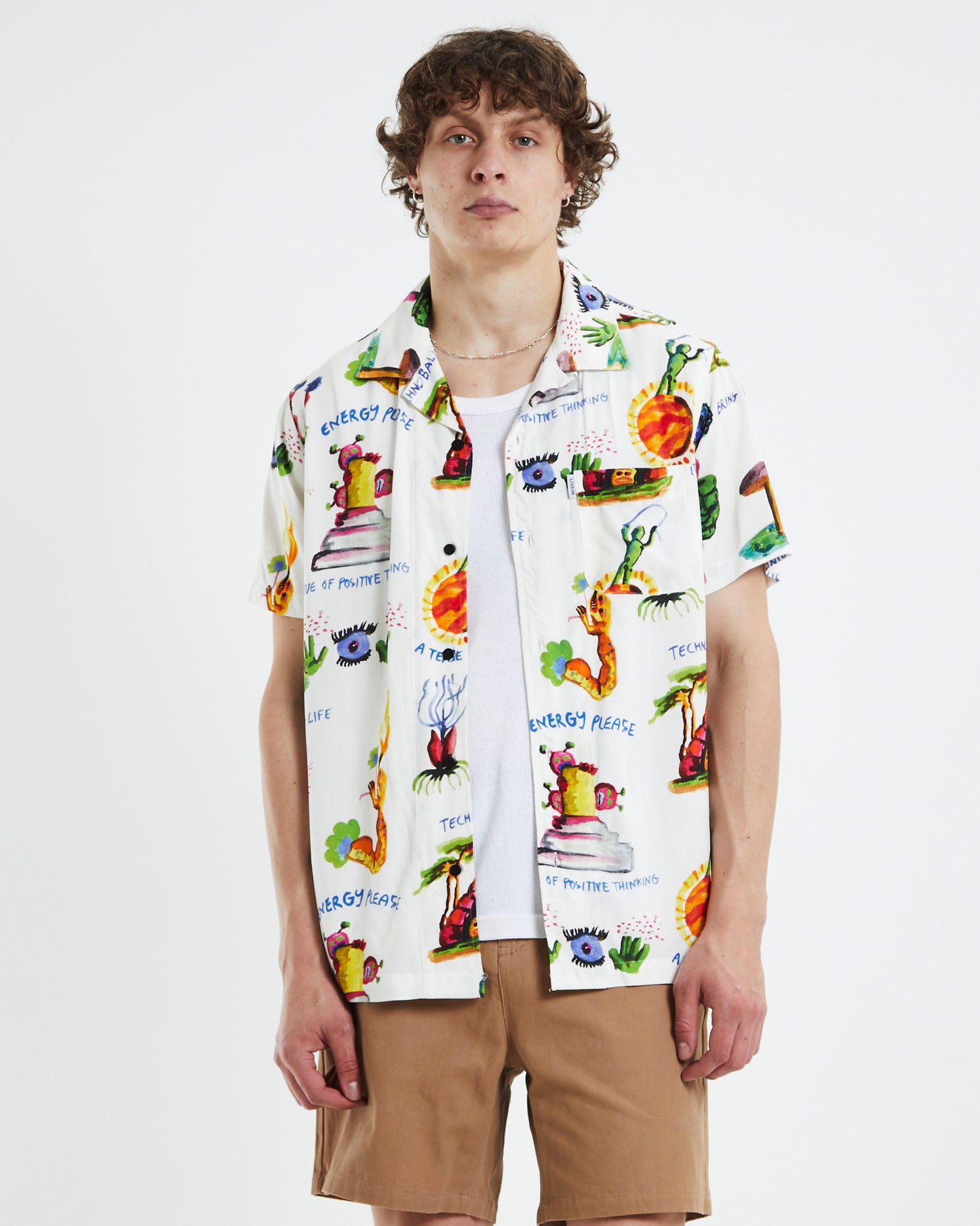Grabbing Life Short Sleeve Shirt White