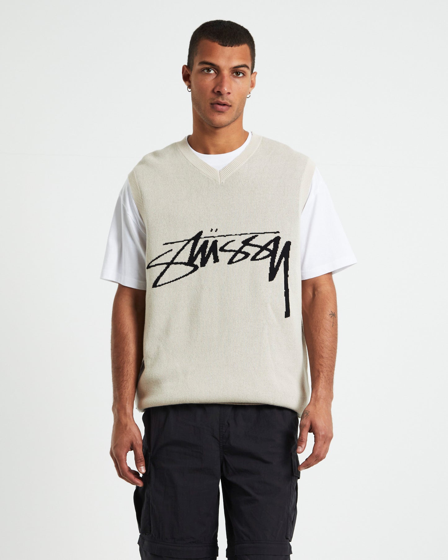 Smooth Stock Knit Vest Cream