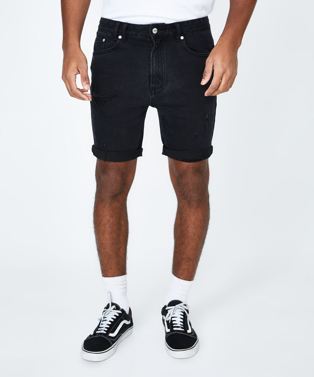 Revolver Shorts New York Trashed Black