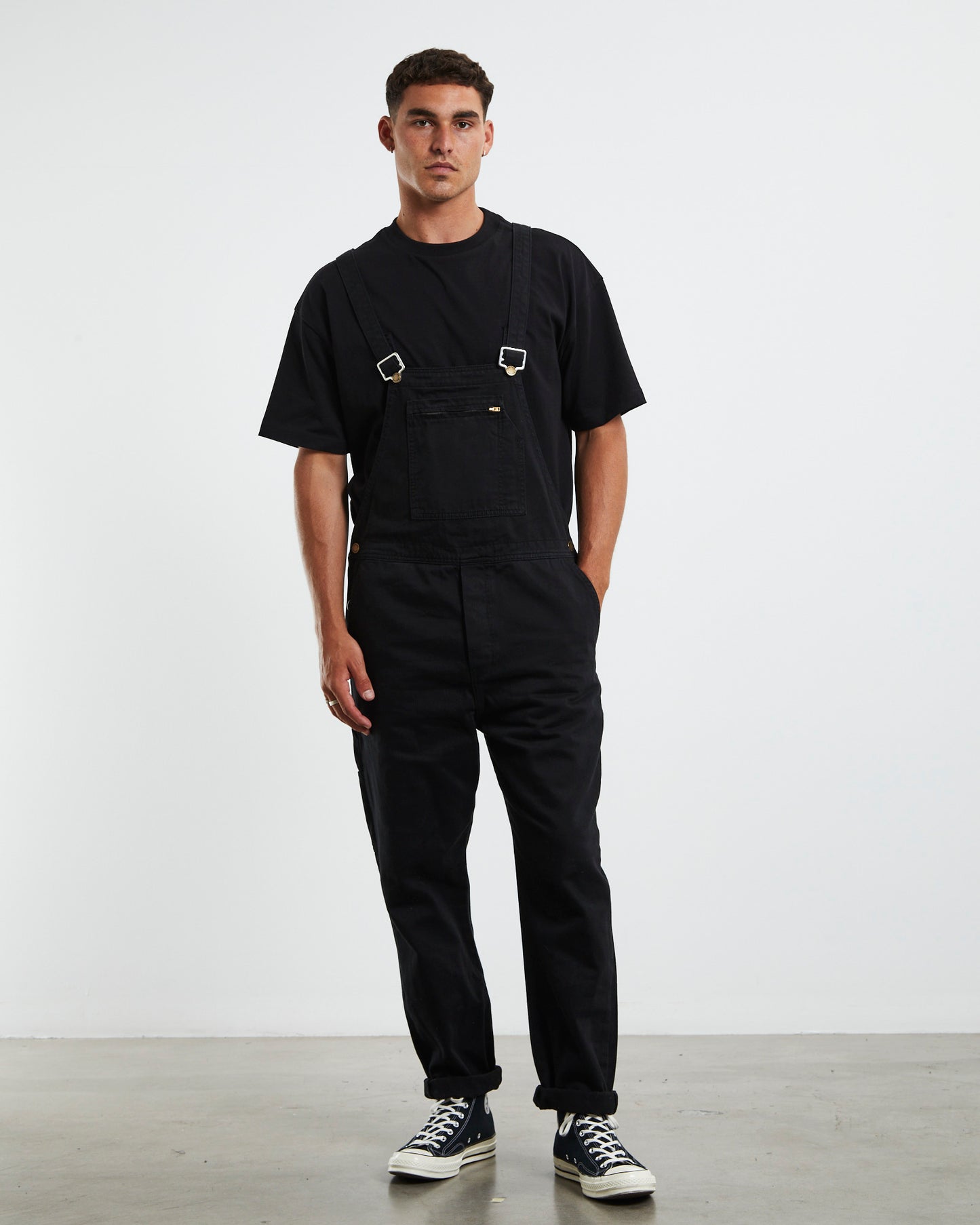 Trade Denim Overalls Black