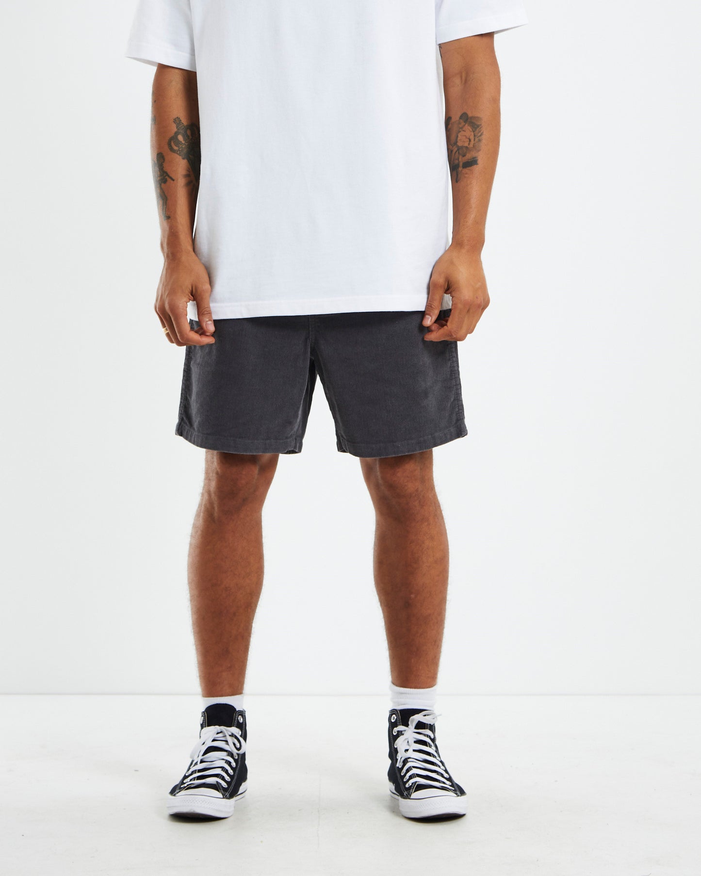 Cord Shorts Pewter Grey
