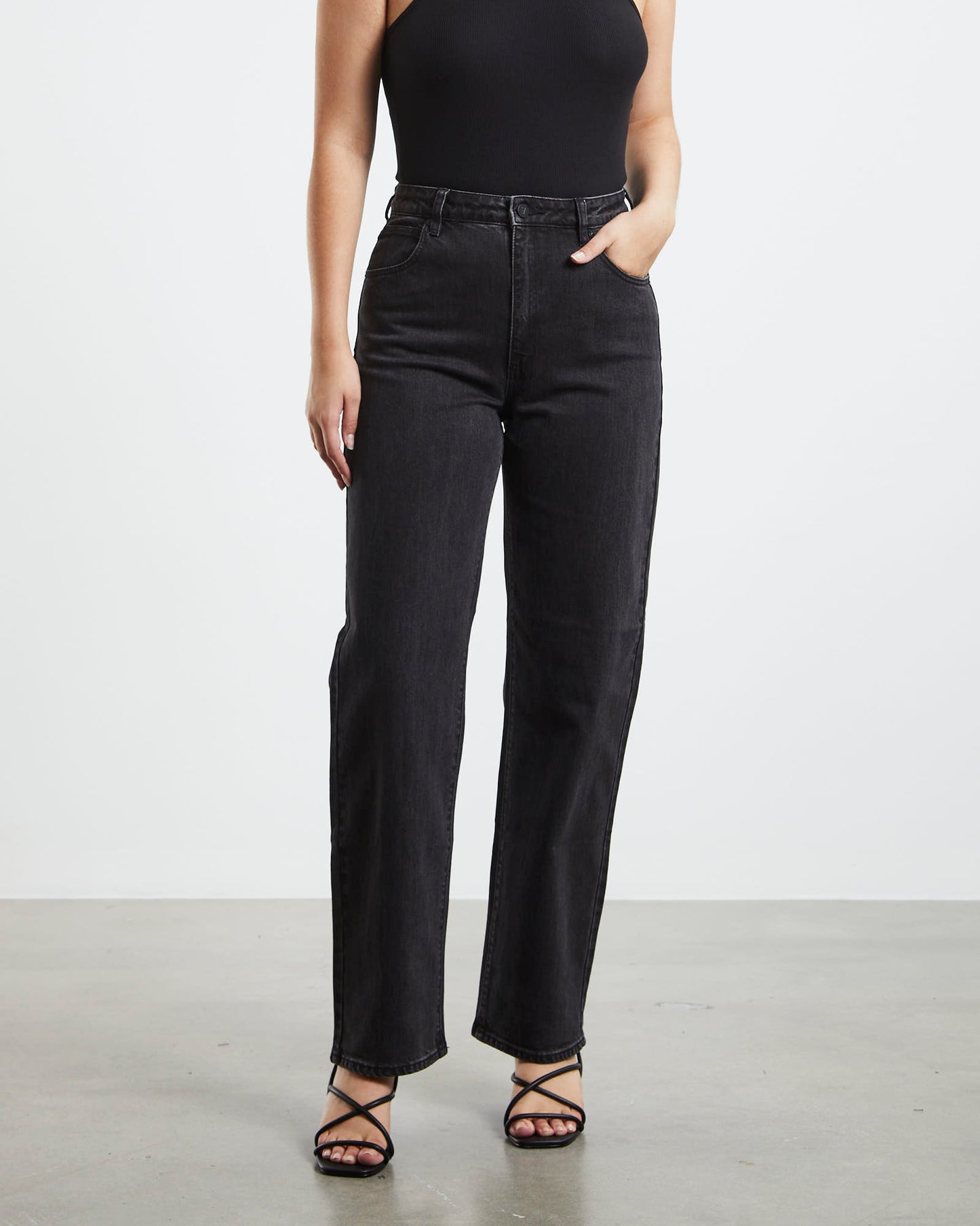 94 High Straight Jeans Teri Black