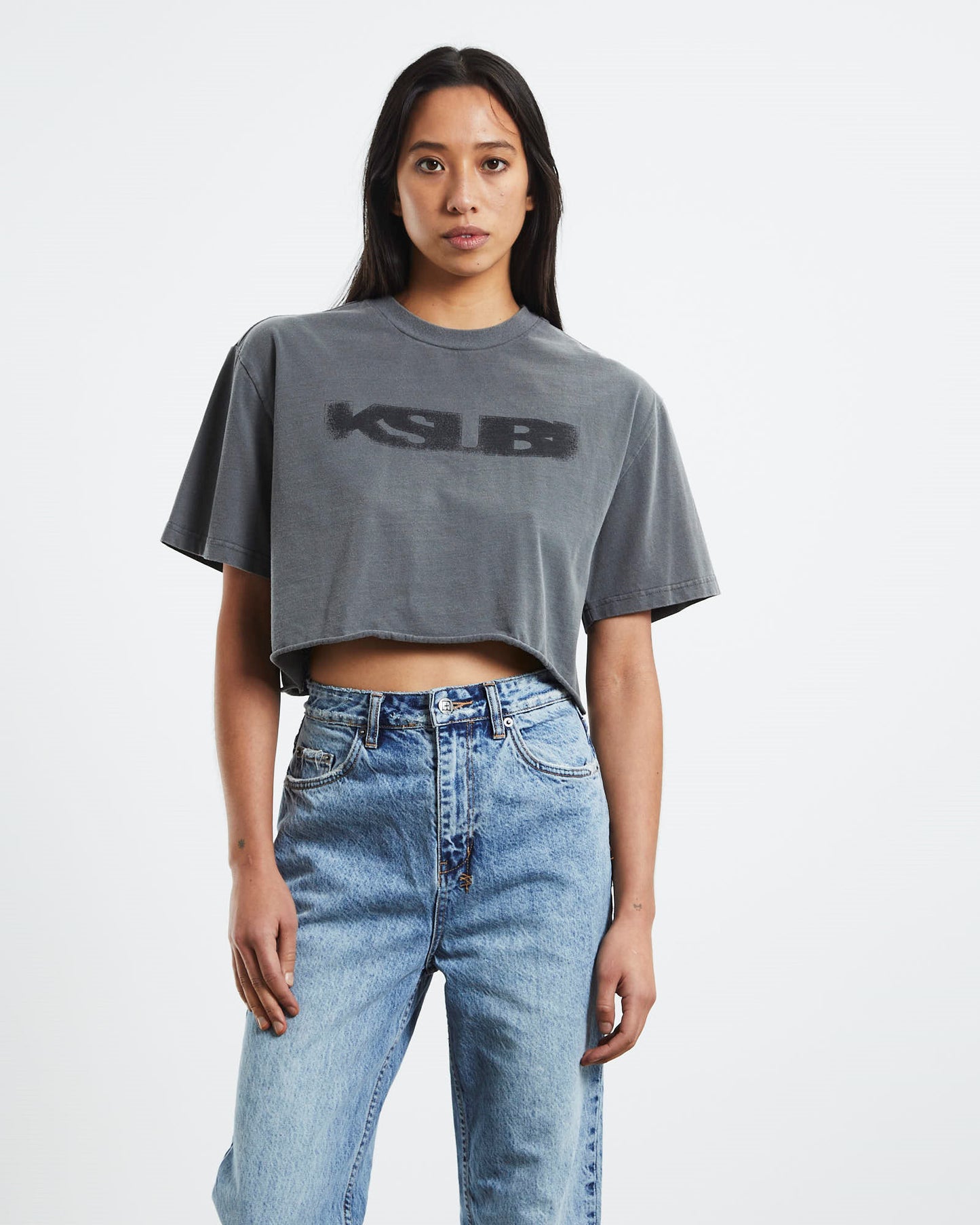 Sott Oh G Crop T-Shirt Vintage Grey
