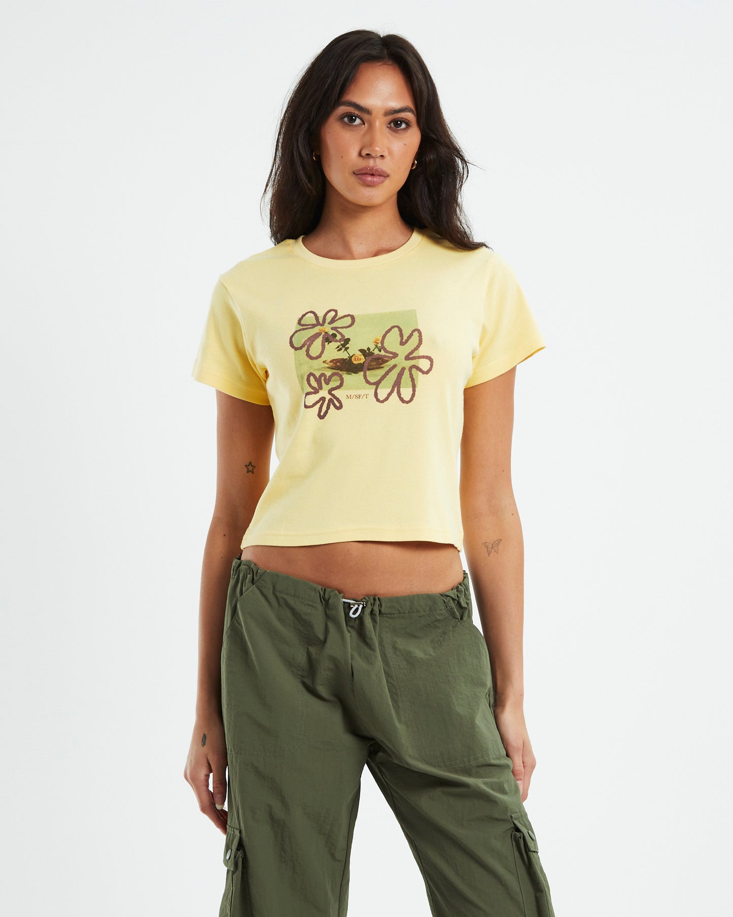 Les Awaken Baby Tee Yellow