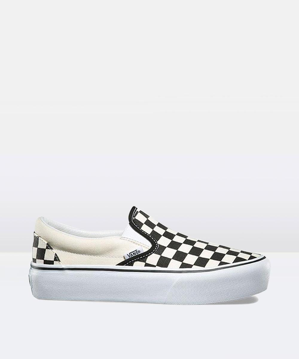 Classic Checker Slip On Platform Shoe