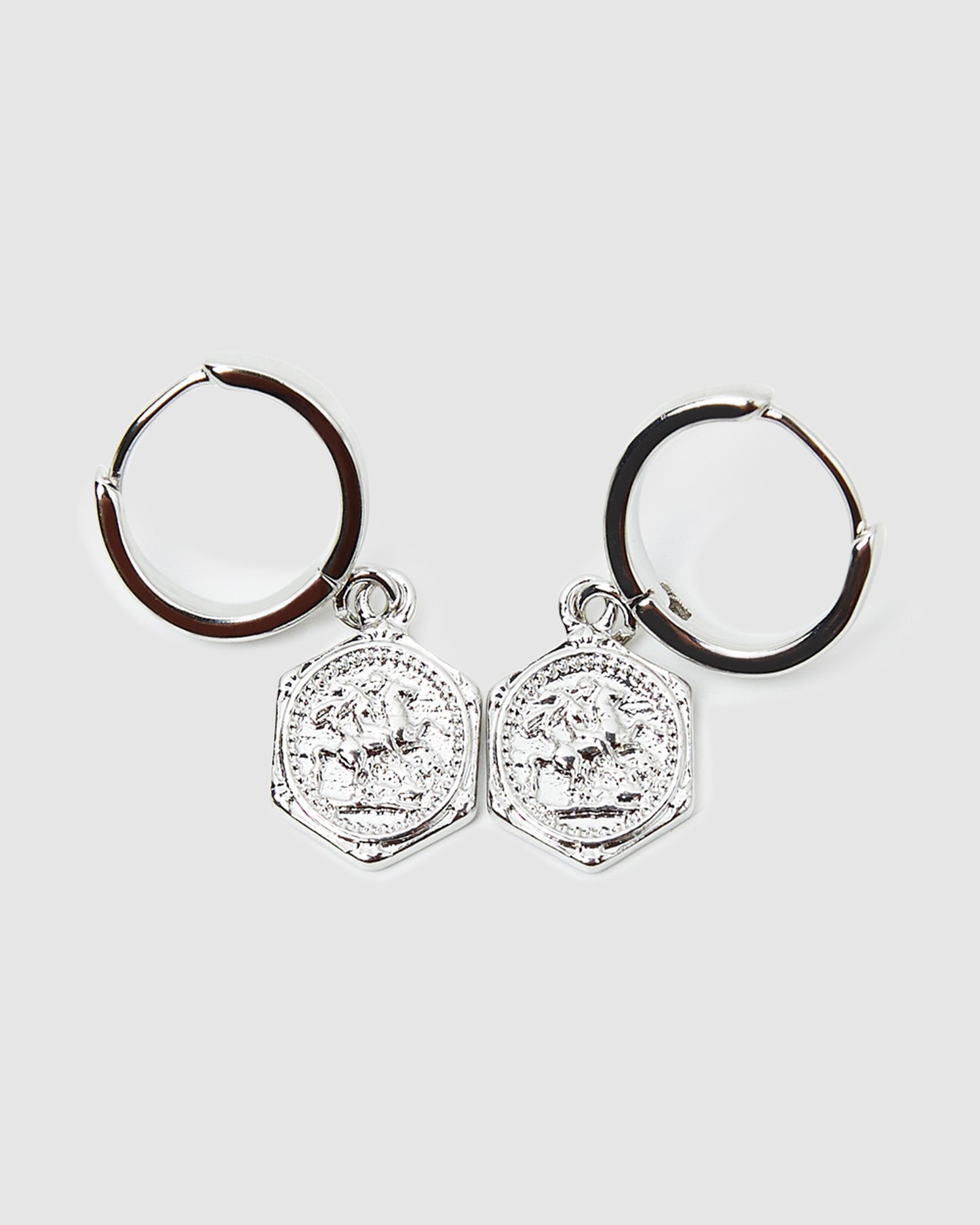 Harley Hammered Charm Earrgs
