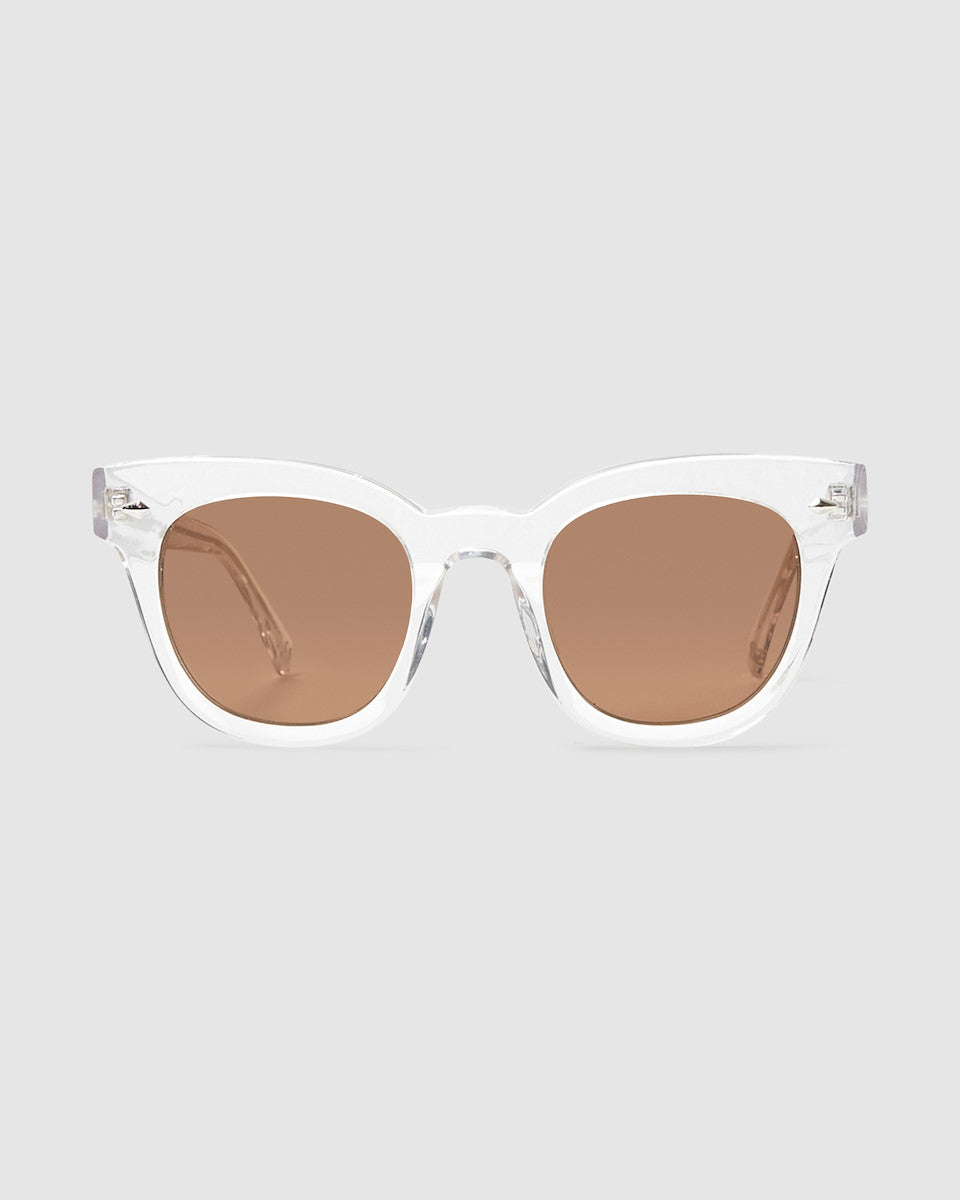 Dylan Crystal Sunglasses Polished Clear/Bronze