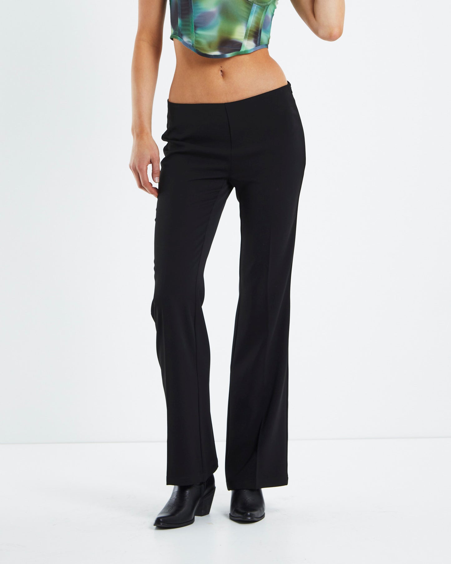 Kinsley Low Rise Bootcut Pants Black