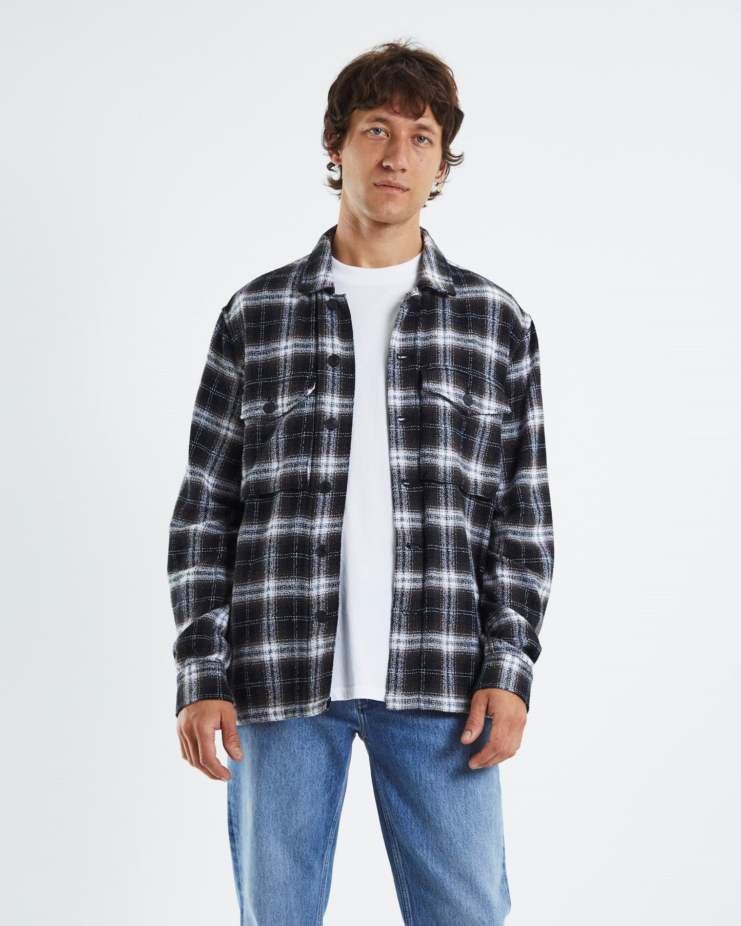 Miller Check Overshirt Black