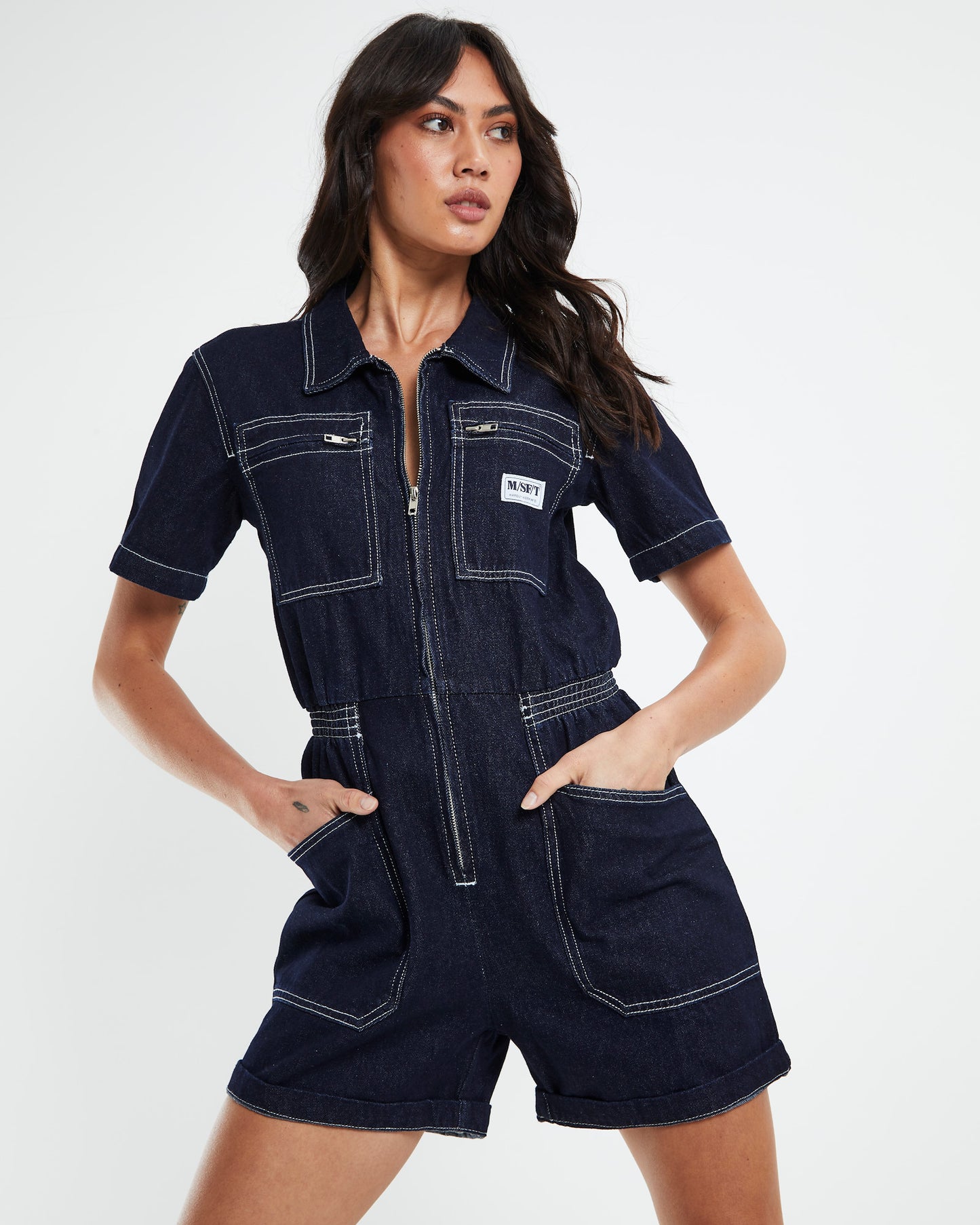 Heavenly People Denim Playsuit