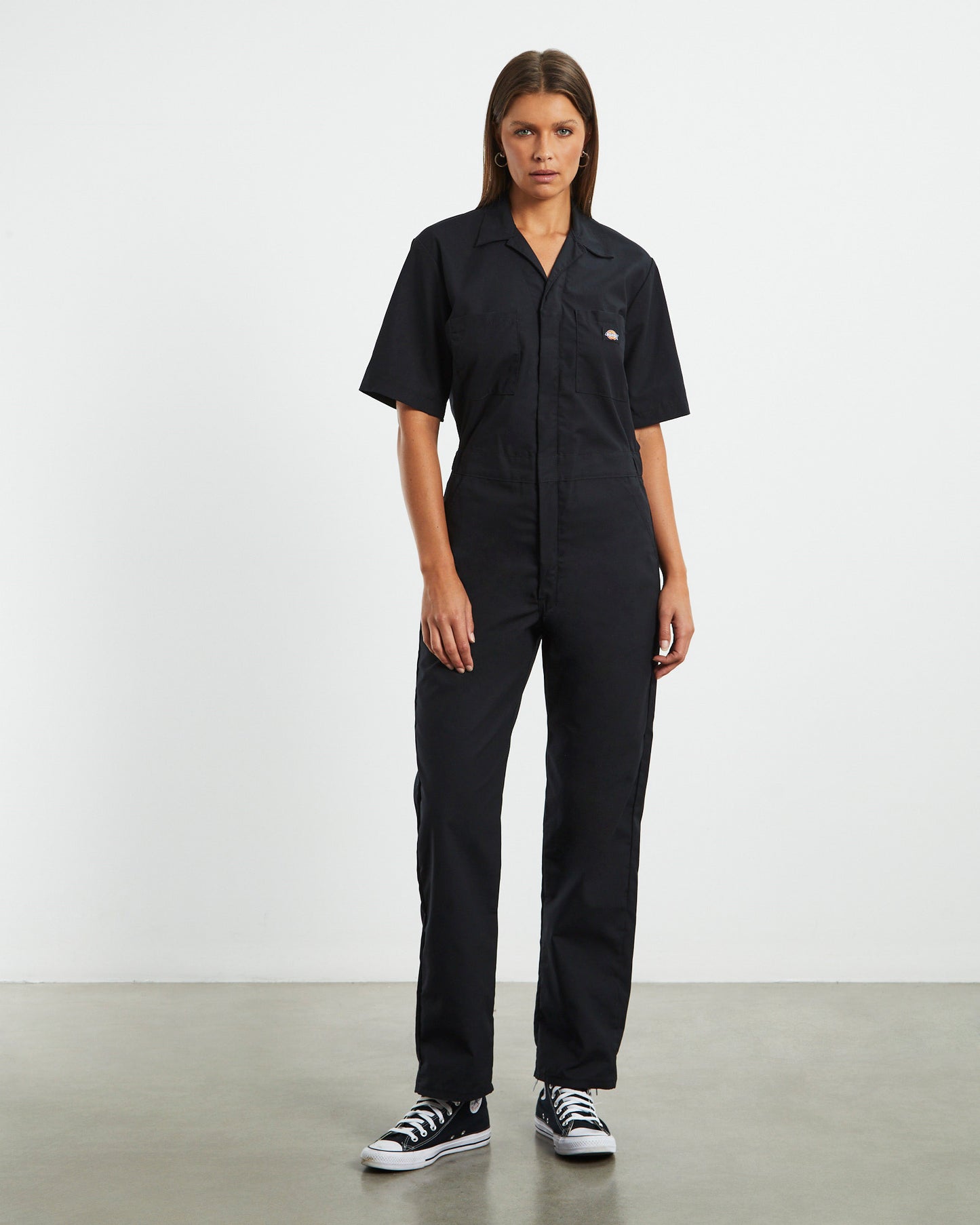 Short Sleeve Coverall Black