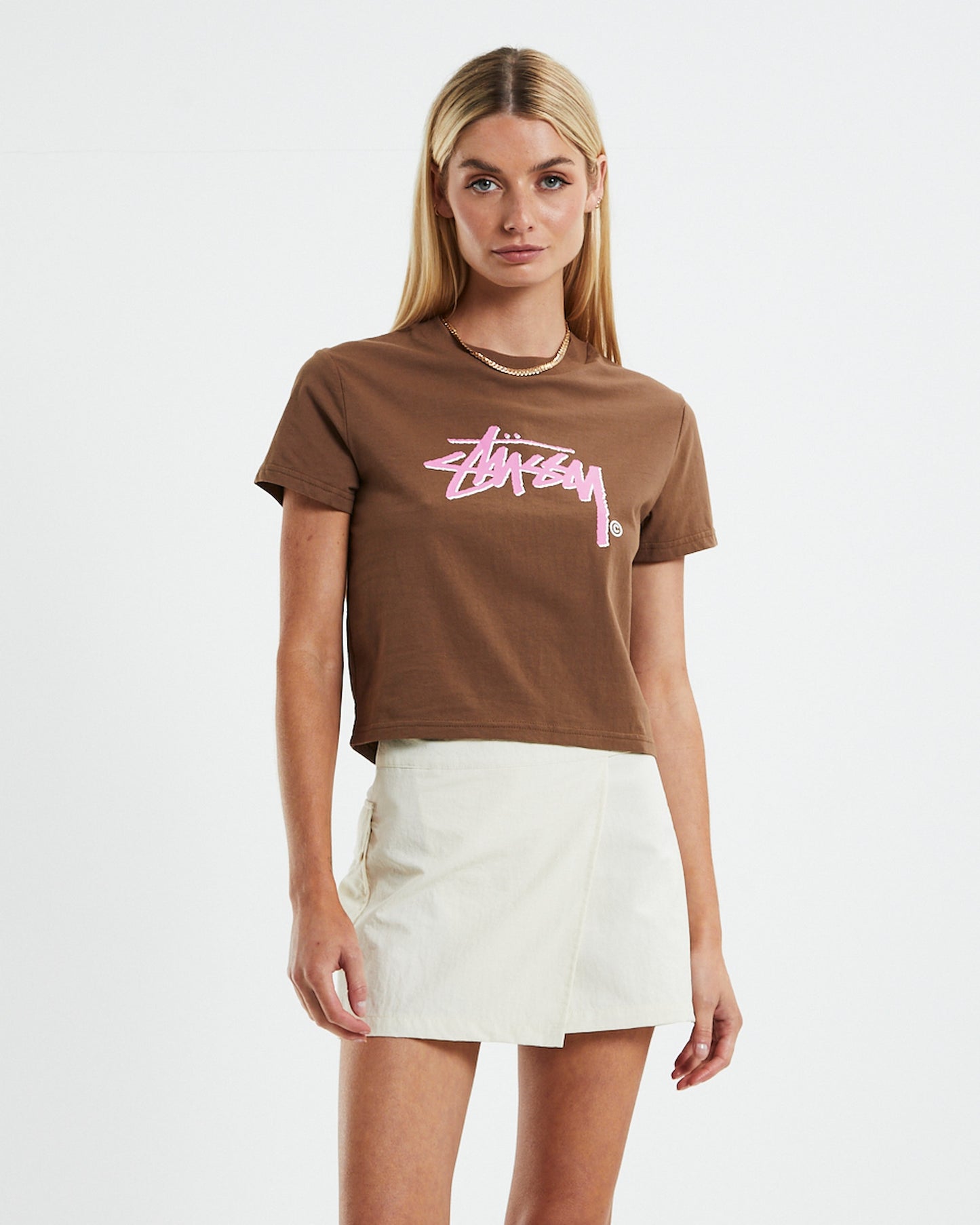 Shadow Stock Slim T-Shirt Chocolate Brown