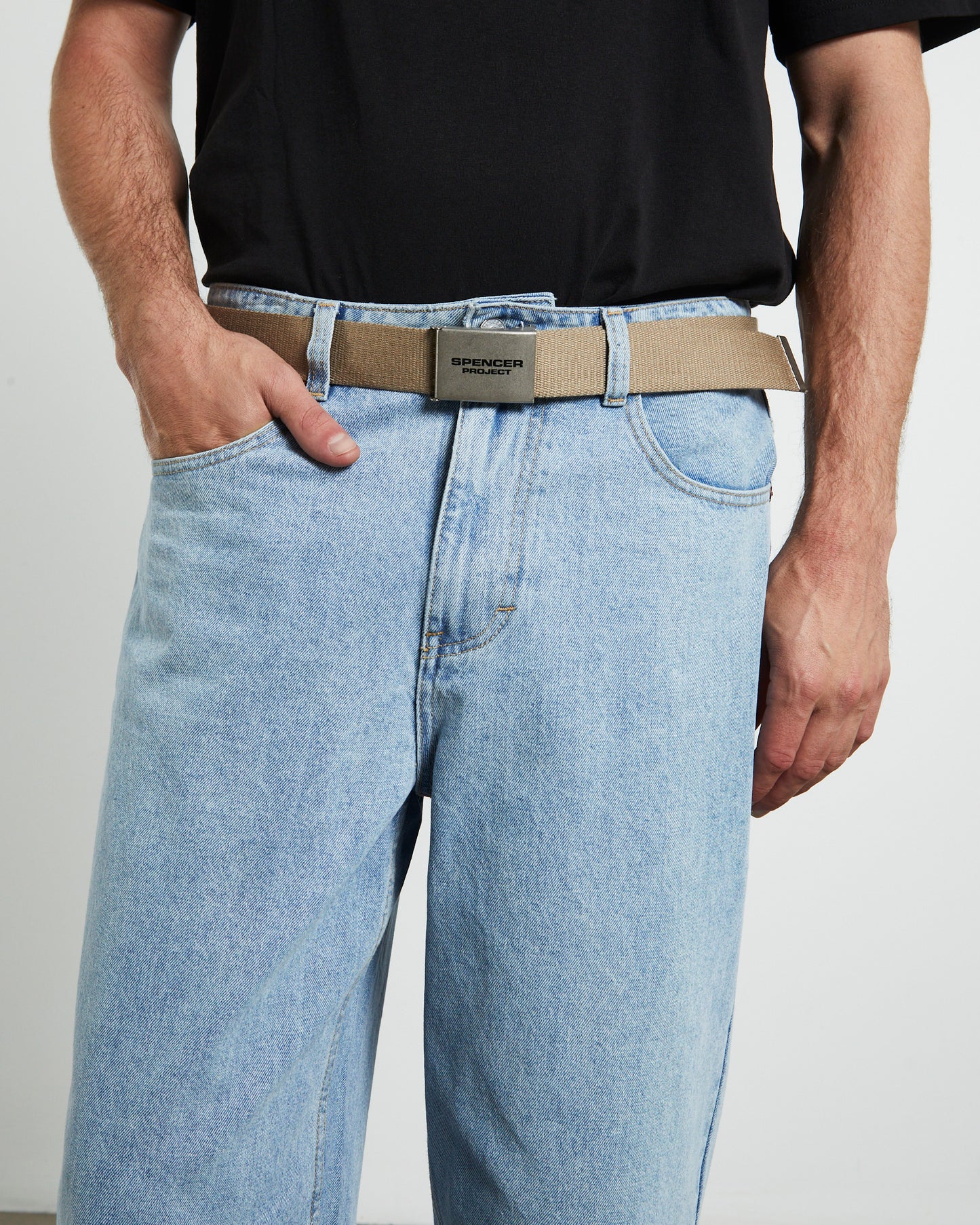 Burnside Canvas Belt Ecru