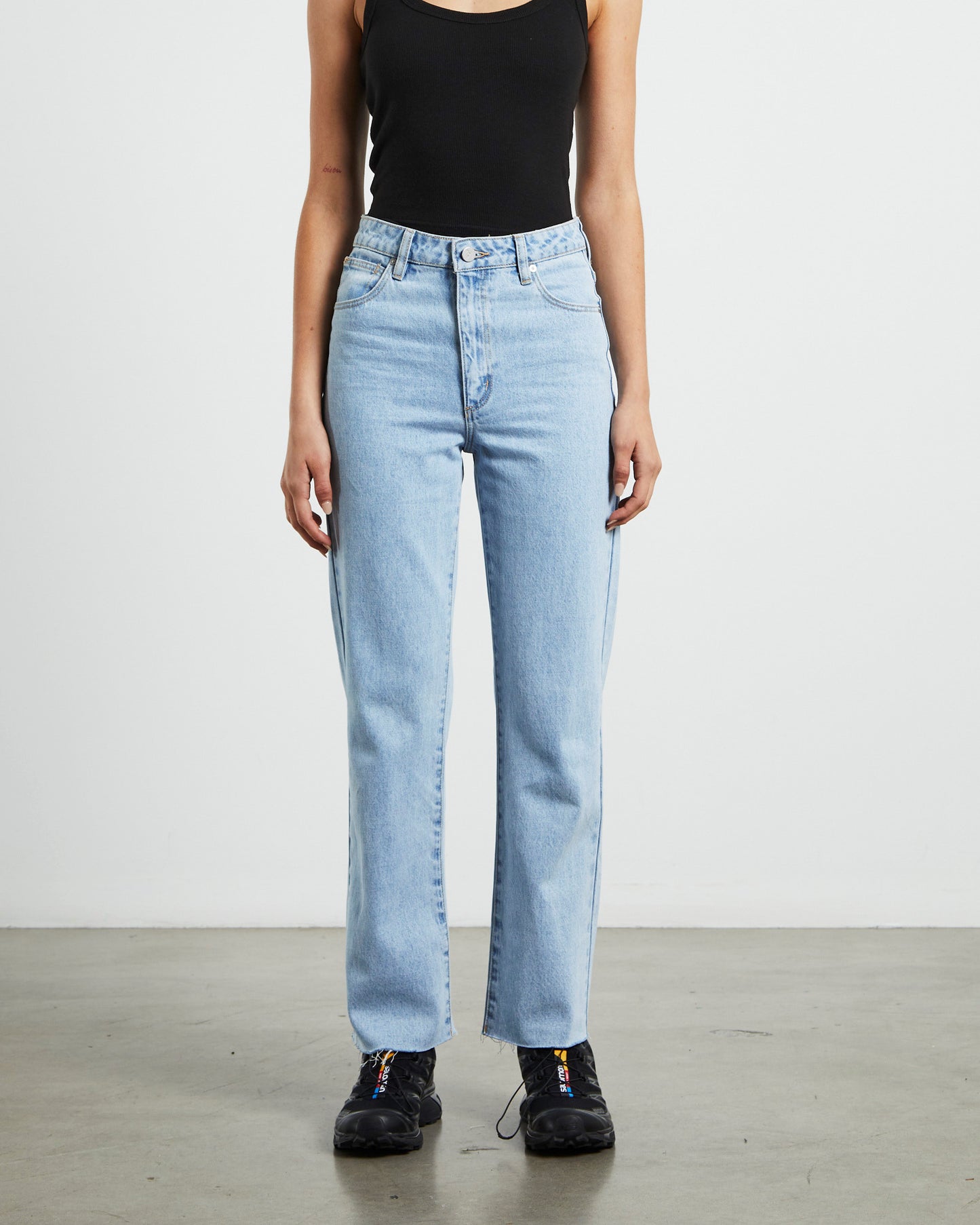 High Straight Petite Denim Jeans Walkaway Blue