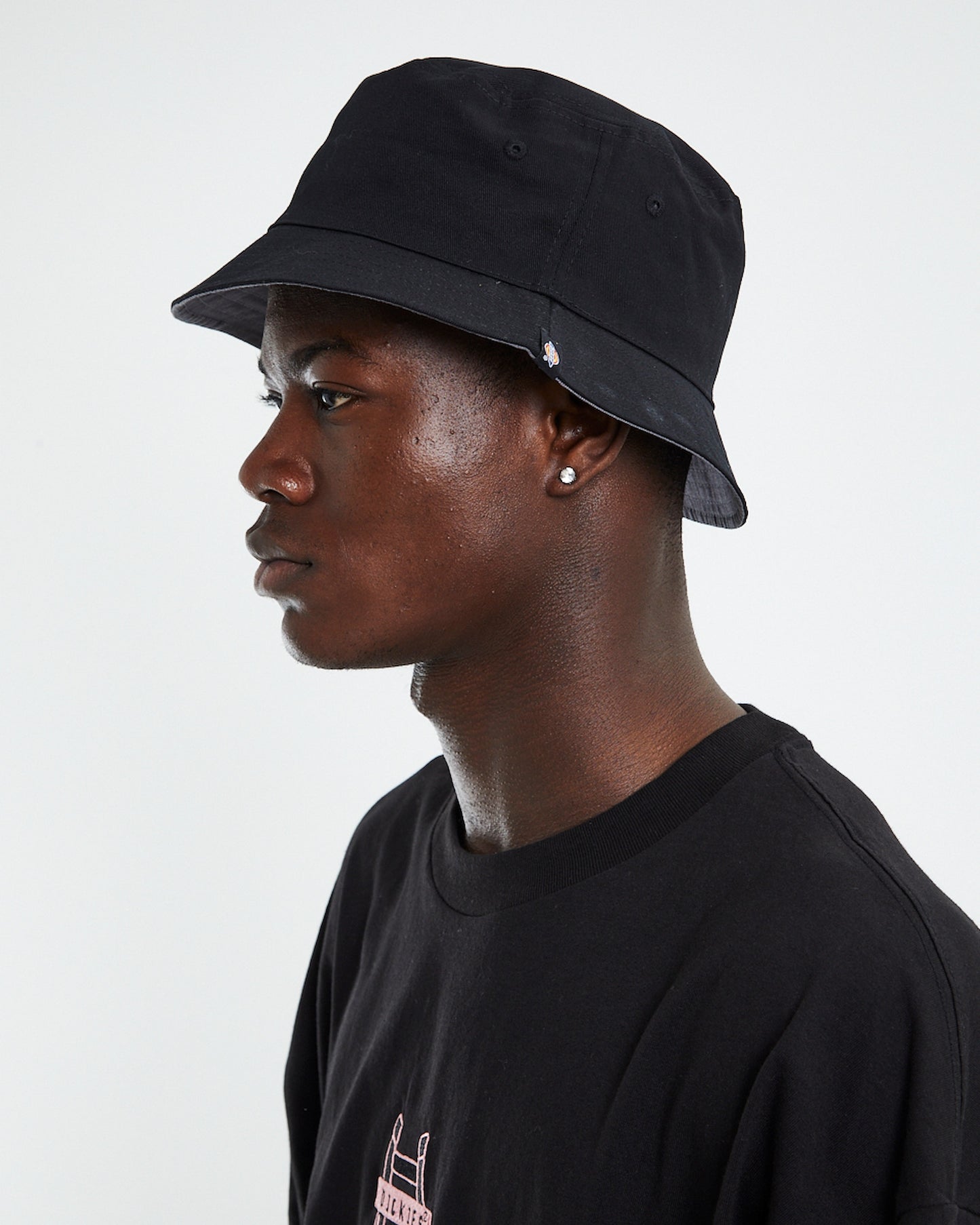 Stamford Reversible Bucket Hat Black Charcoal