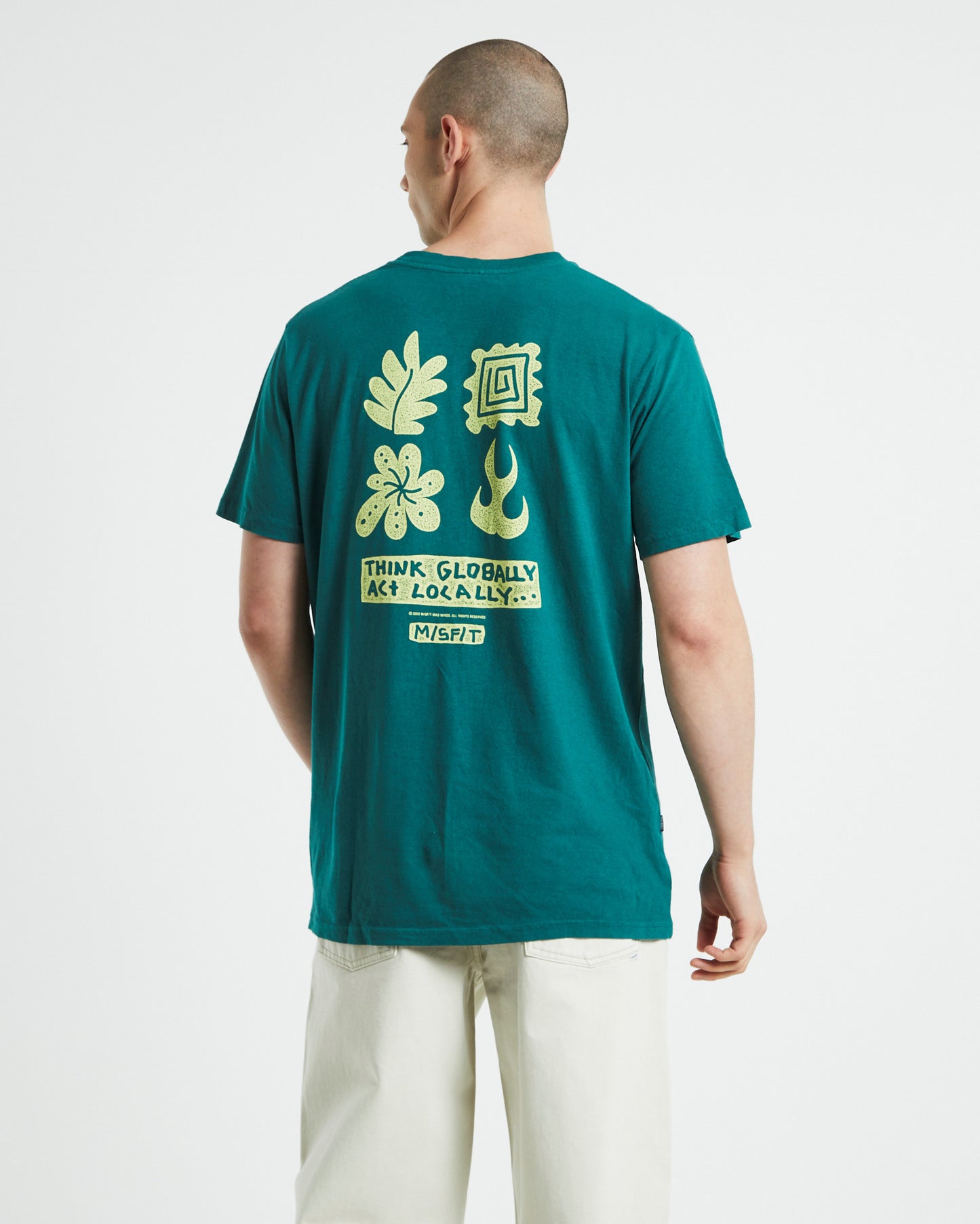 Global Acts 50/50 Short Sleeve T-Shirt Storm Green