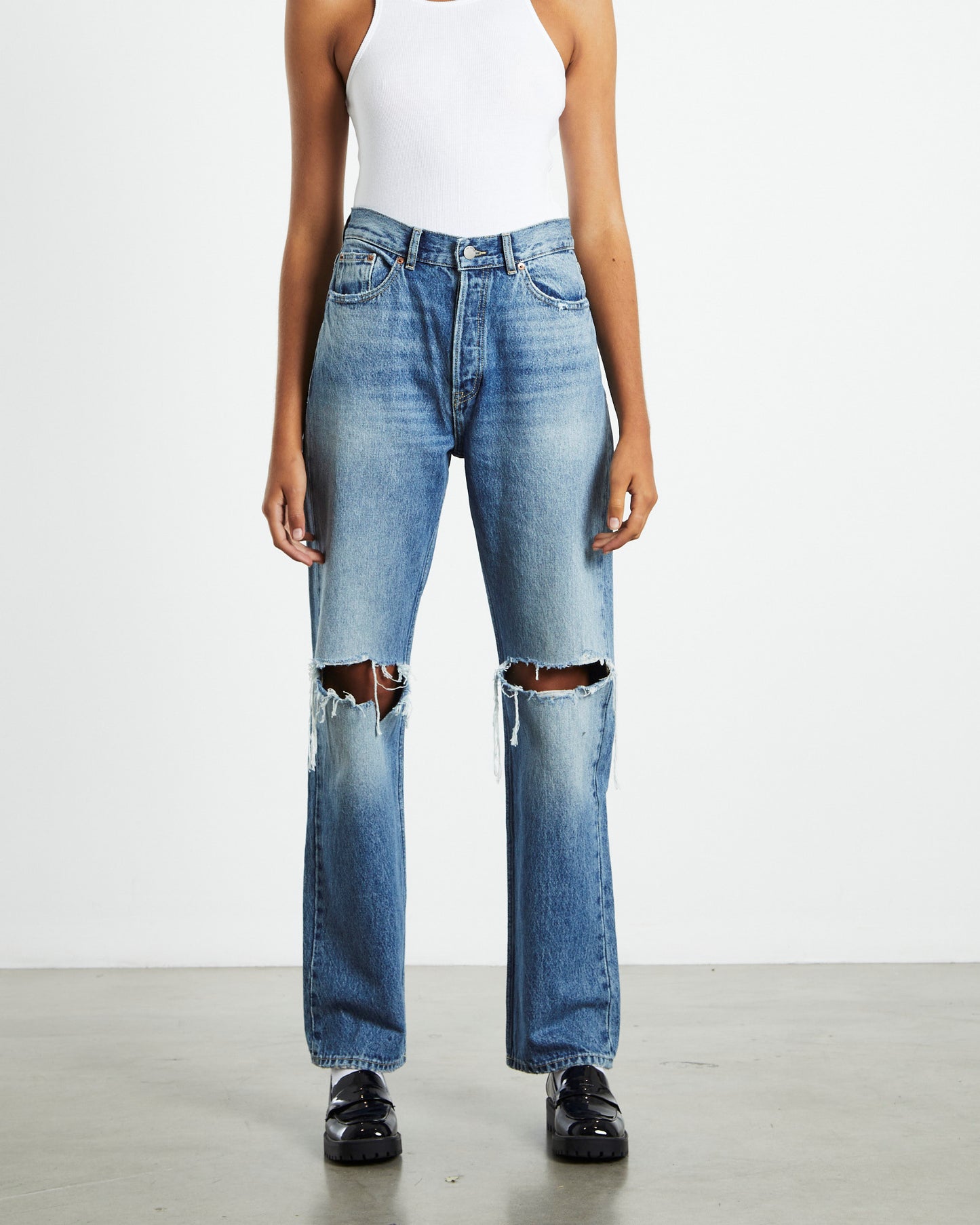 Beth Jeans Drift Mid Knee Gash