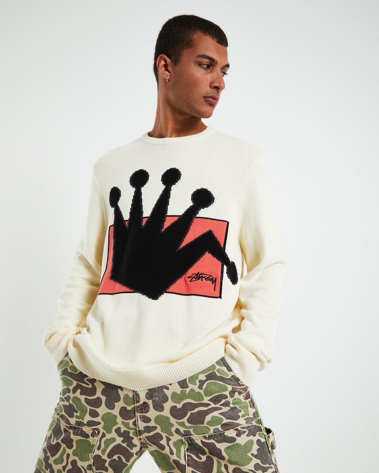 LB Crown Knit Crewneck Natural White