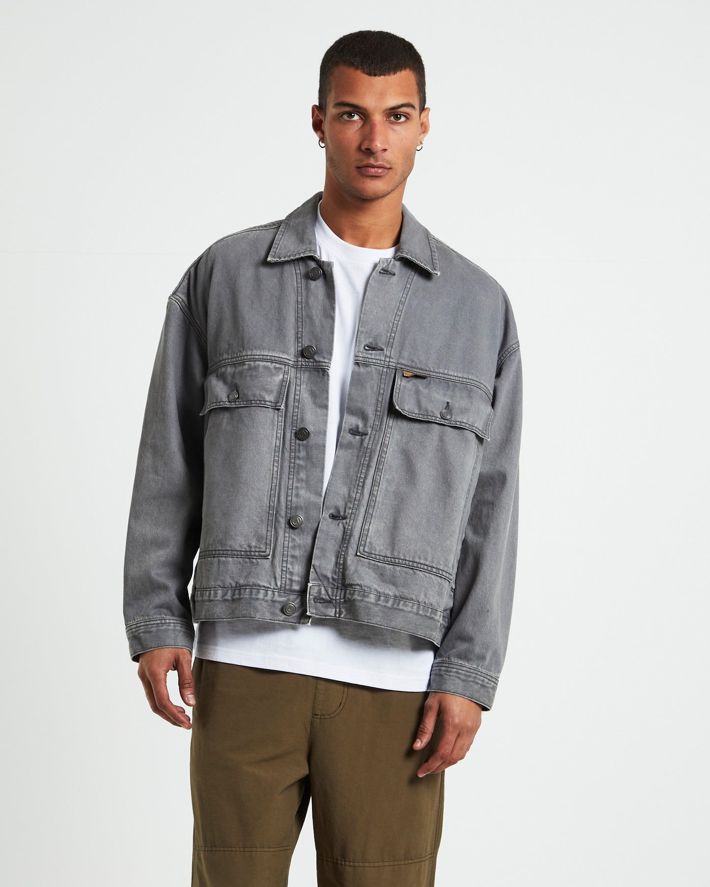 Aeon Trucker Jacket Fossil Grey