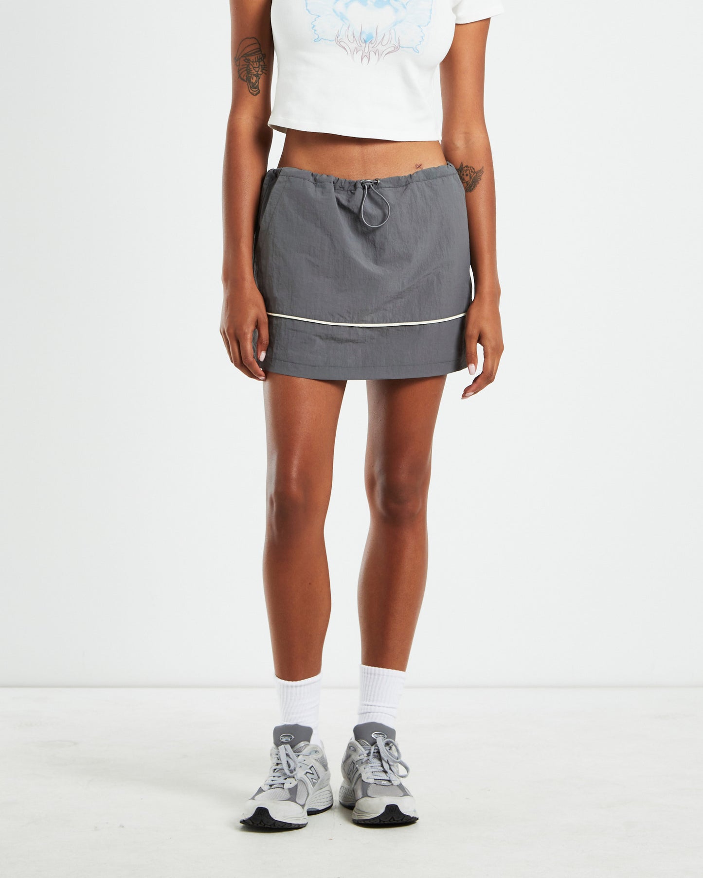 Iggy Parachute Mini Skirt Grey