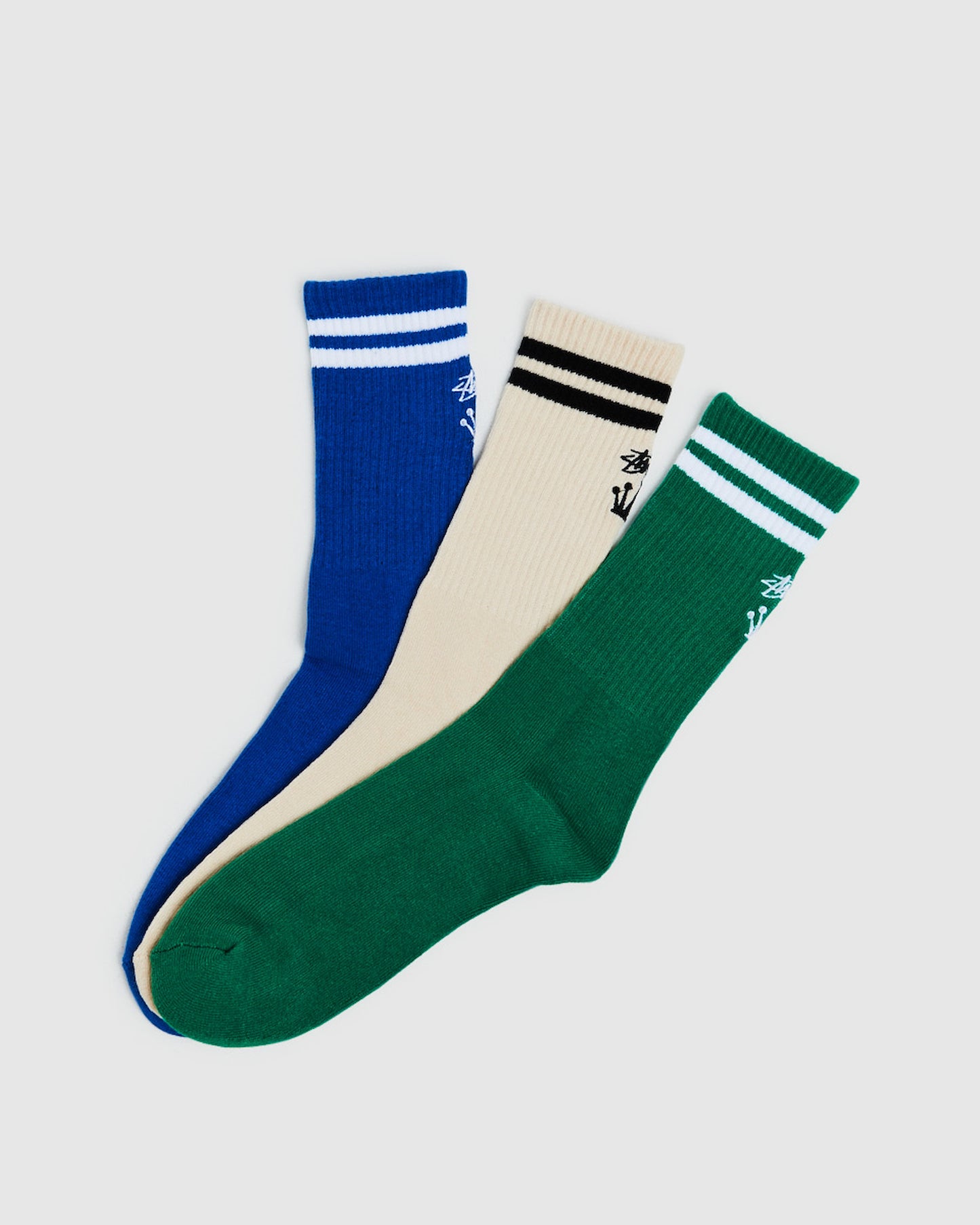 Crown Stripe Socks 3 Pack