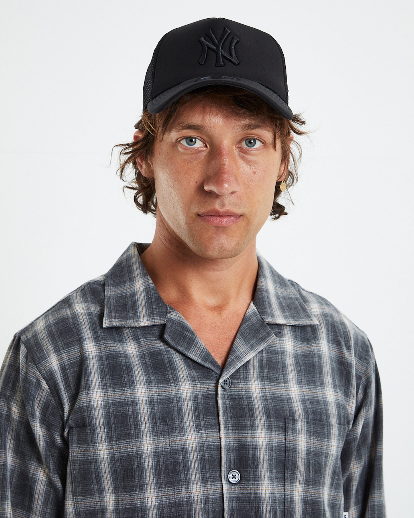 9Forty Aframe New York Yankees Trucker Cap Black