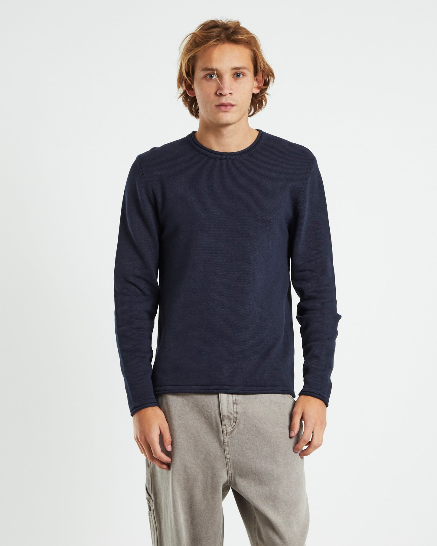 Strummer Lightweight Knit Jumper Dark Navy