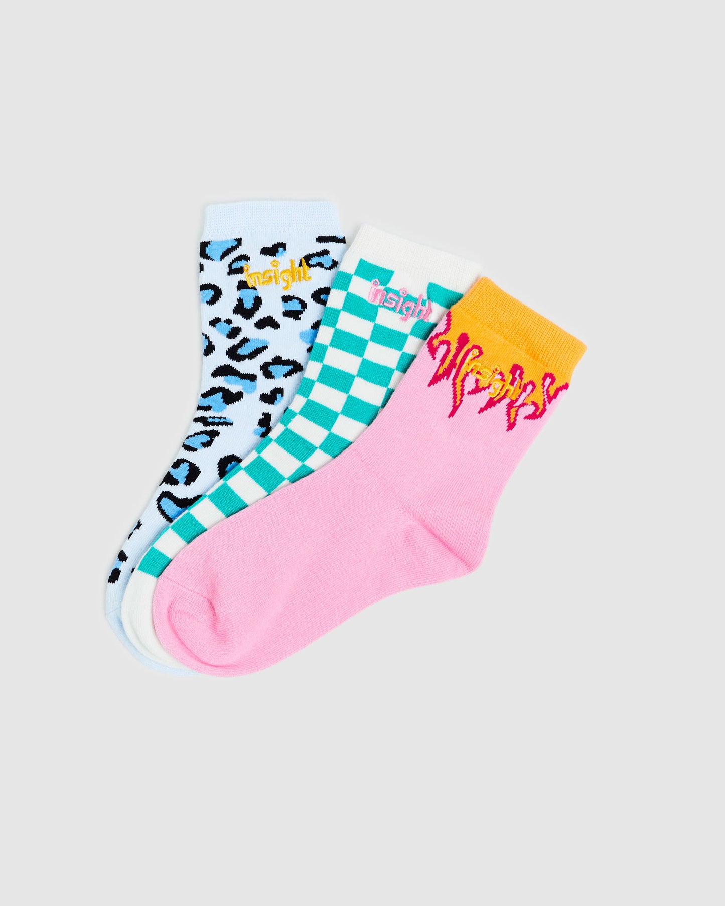 Check Socks 3 Pack Assorted