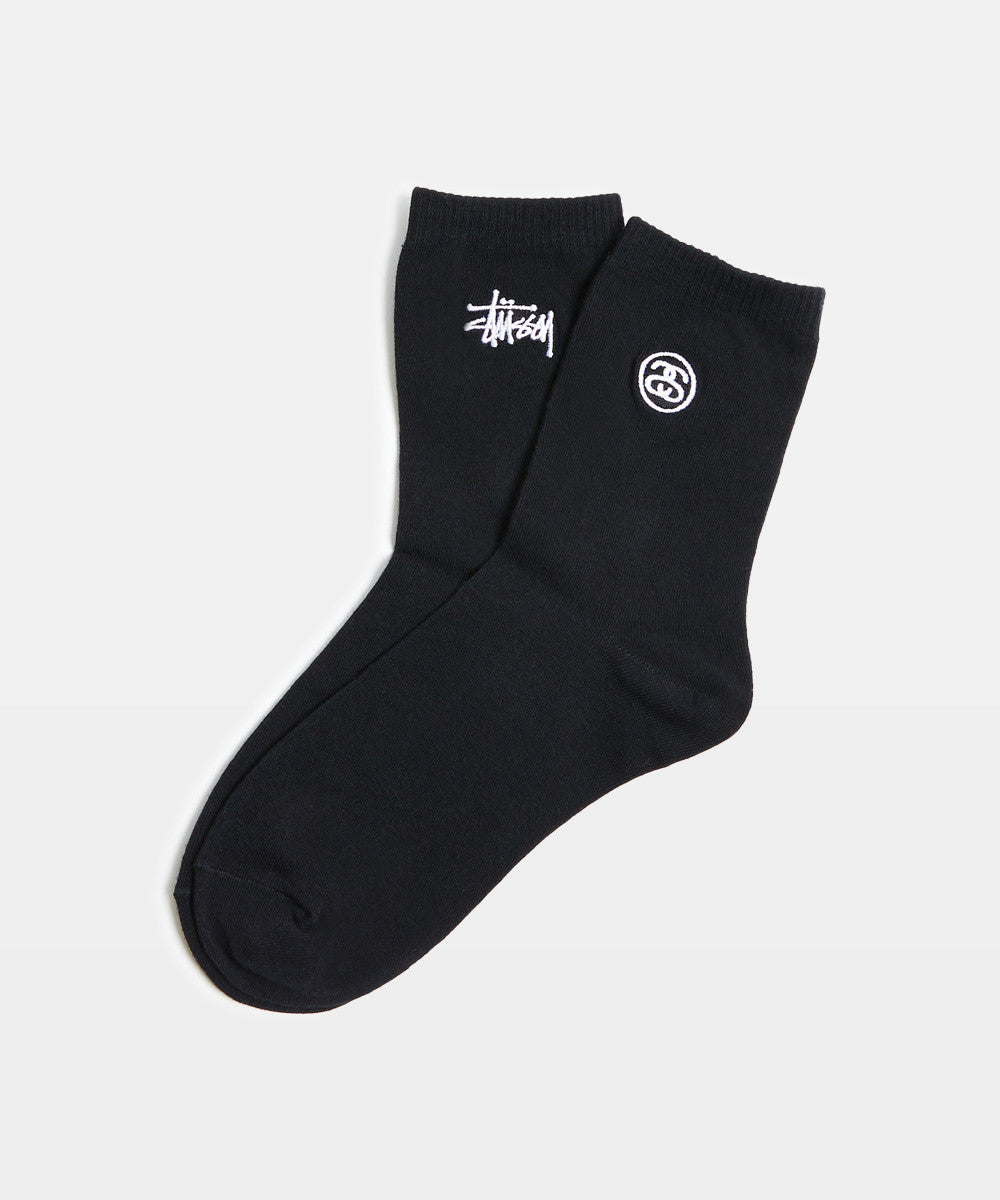 Womens Graffiti Crew Sock 3 Pack Black BLACK