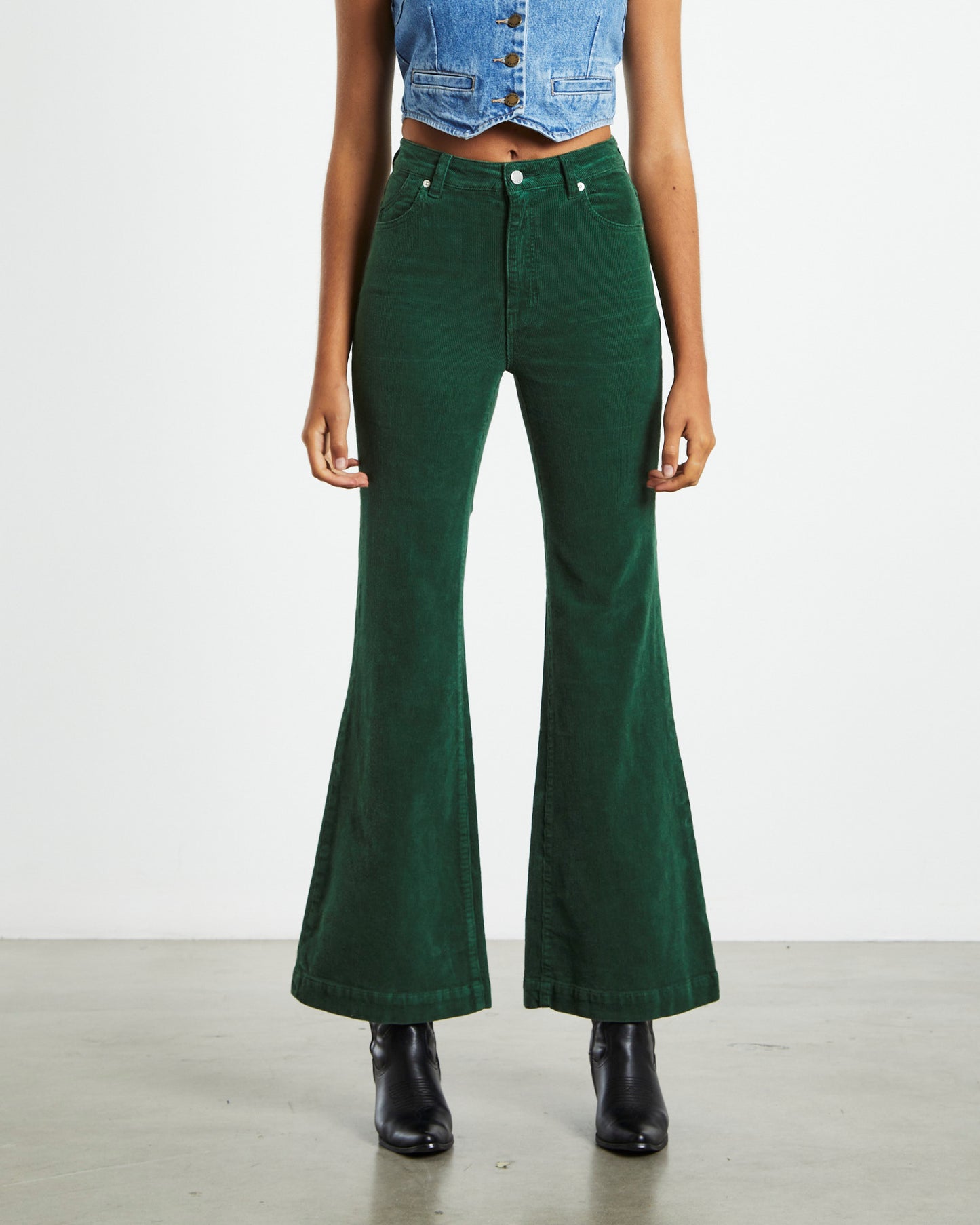 Eastcoast Flare Corduroy Jeans Basil Green