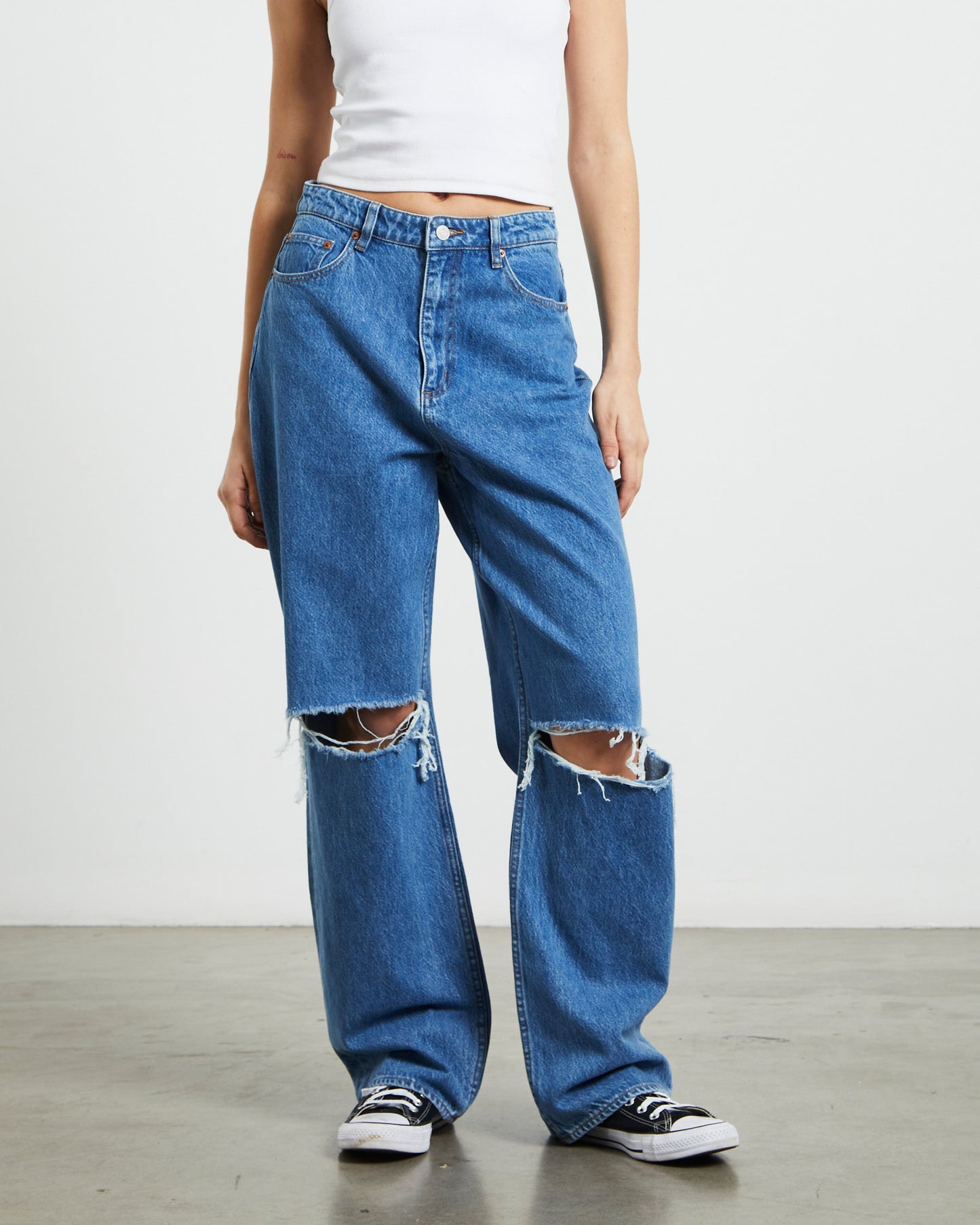 High Baggy Jeans Next Decon Blue