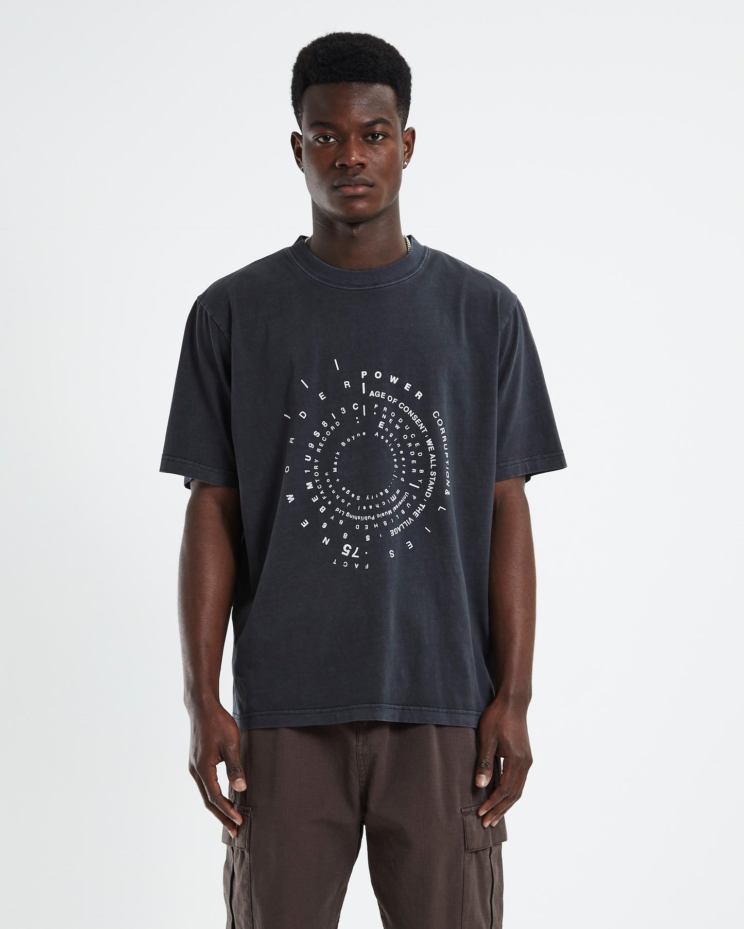 New Order Samo Vinyl Short Sleeve T-Shirt Black