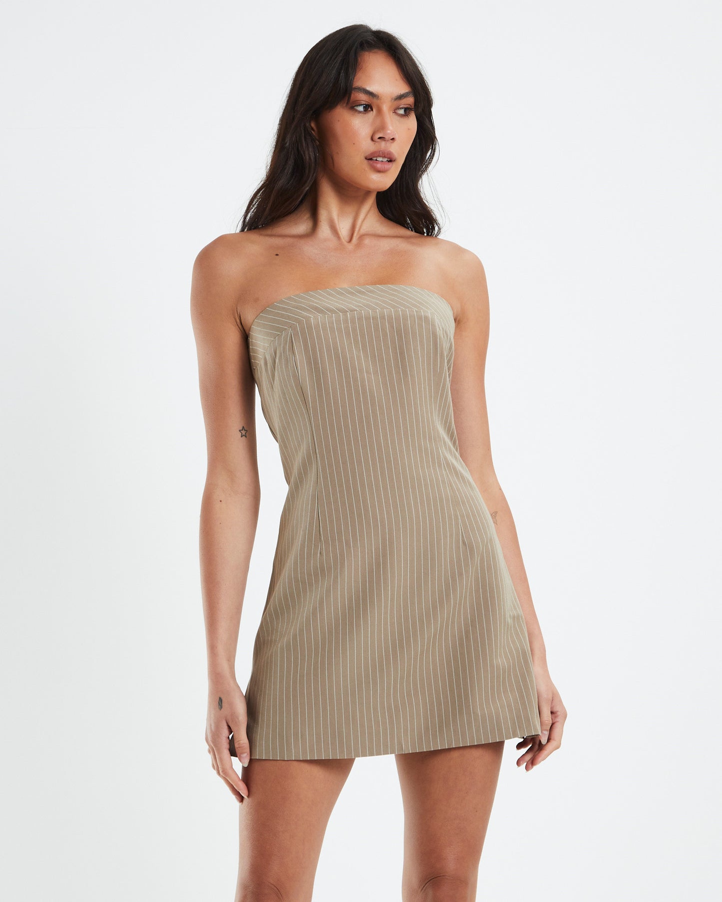 Zadie Split Side Strapless Dress