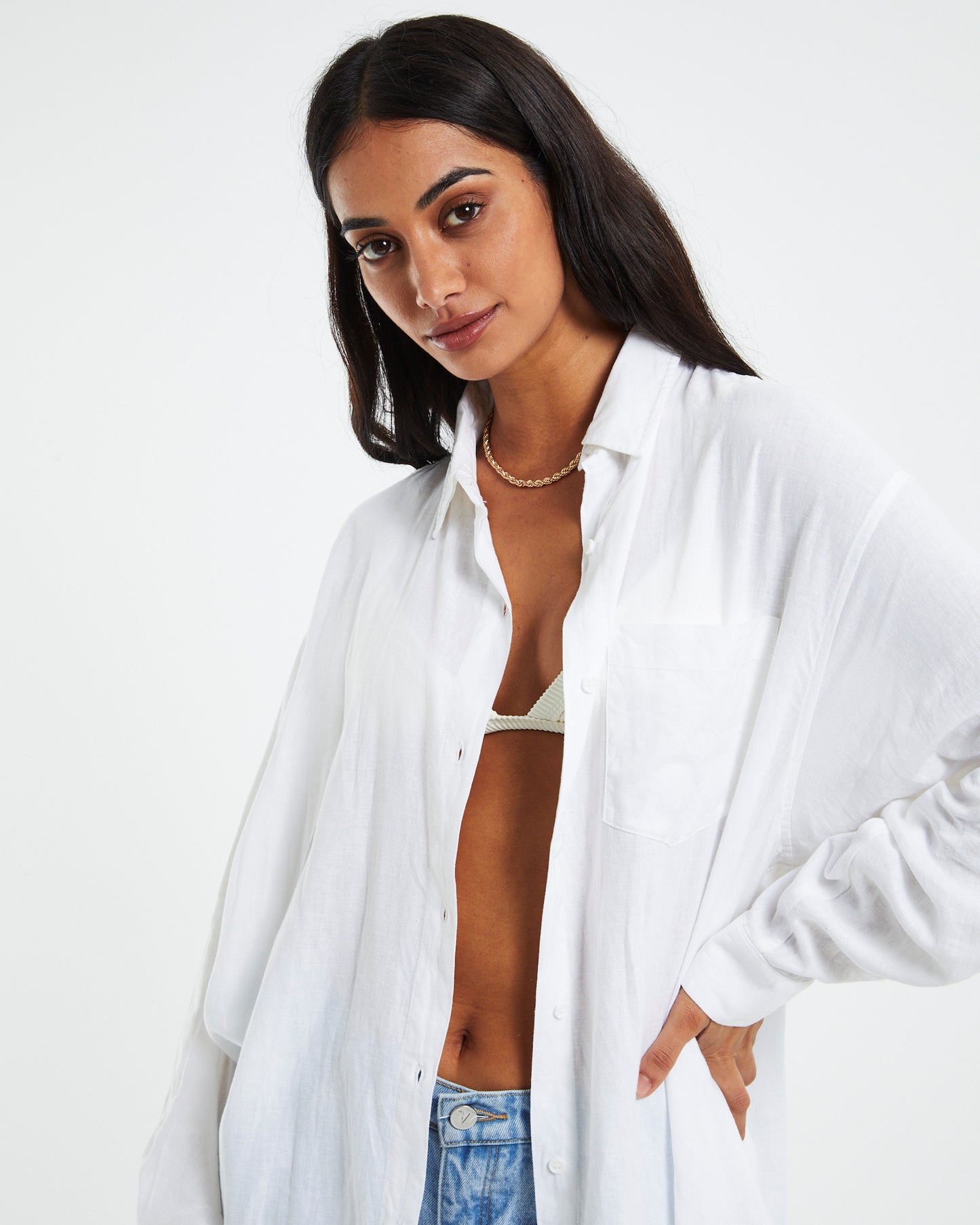 Avah Oversized Len Shirt