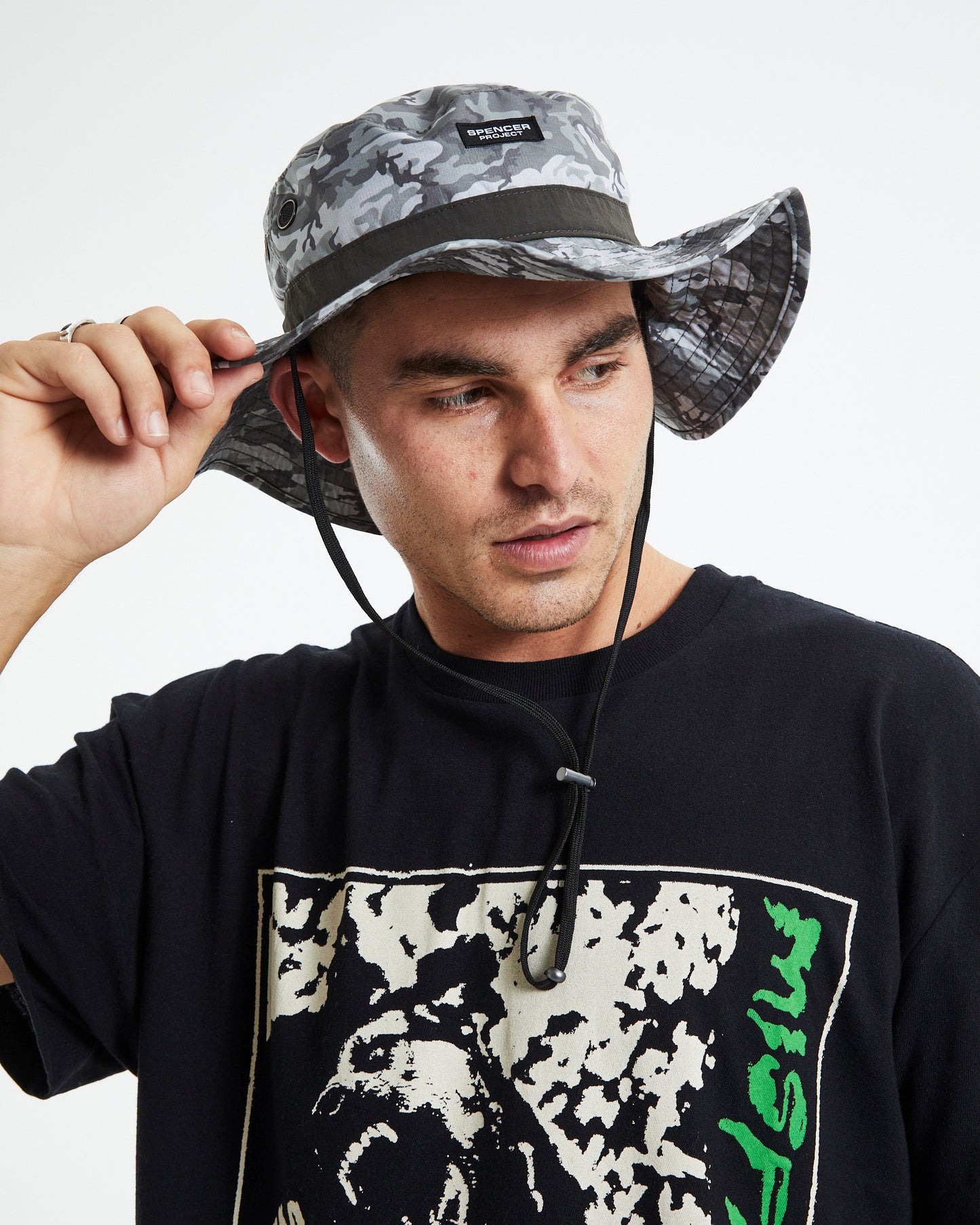 Burnside Wide Brim Boonie Bucket Hat Camo