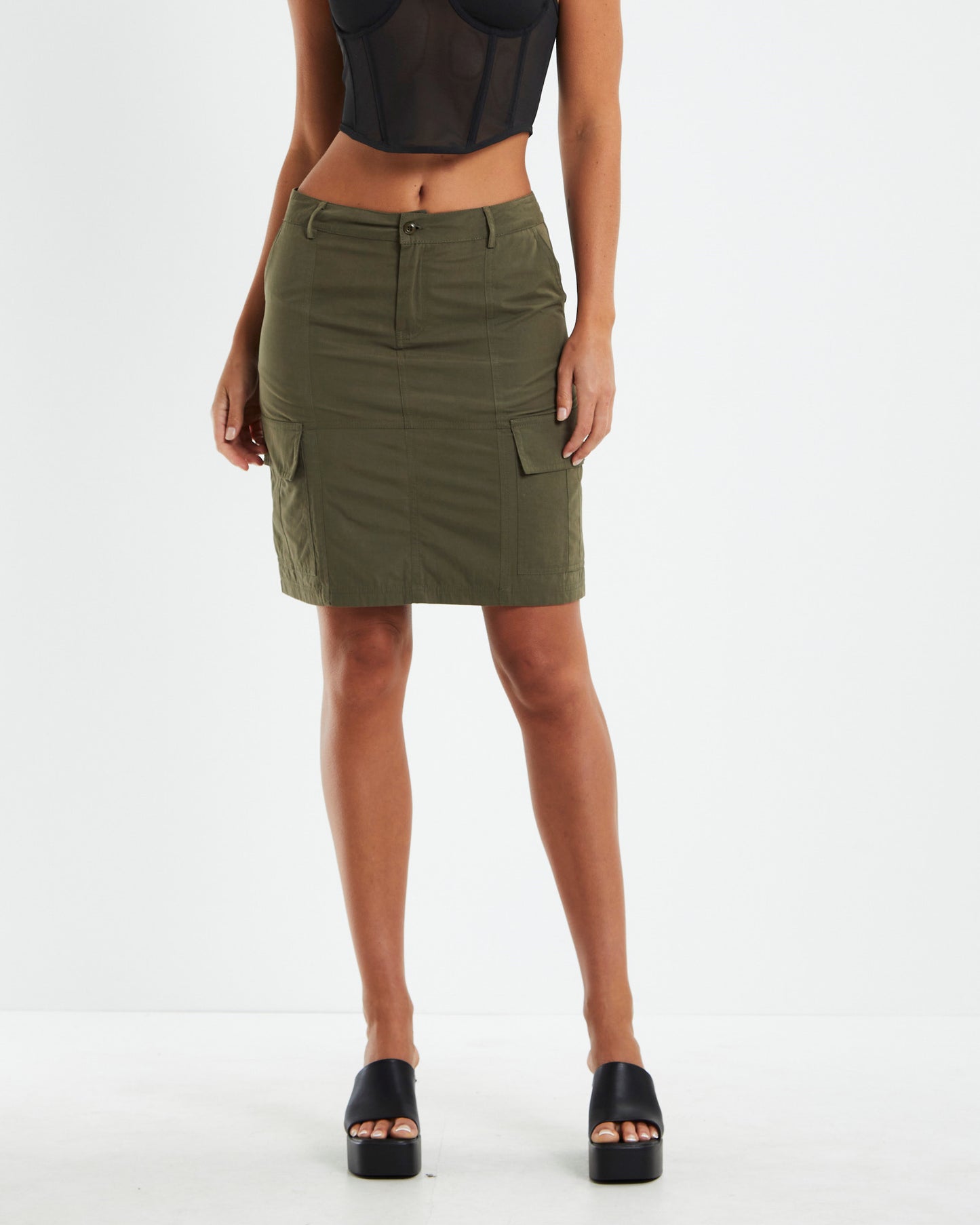 Tibby Utility Skirt Khaki