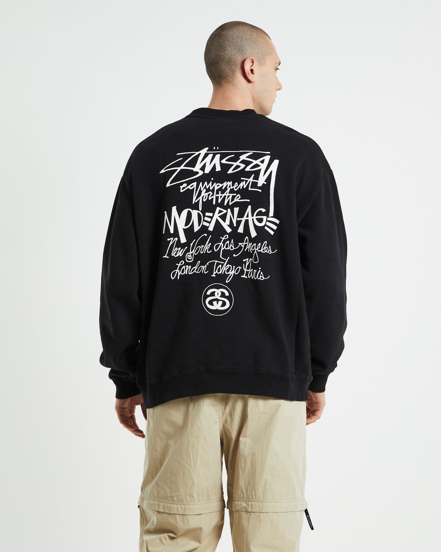 Modern Age 50-50 Crew Neck Jumper Black