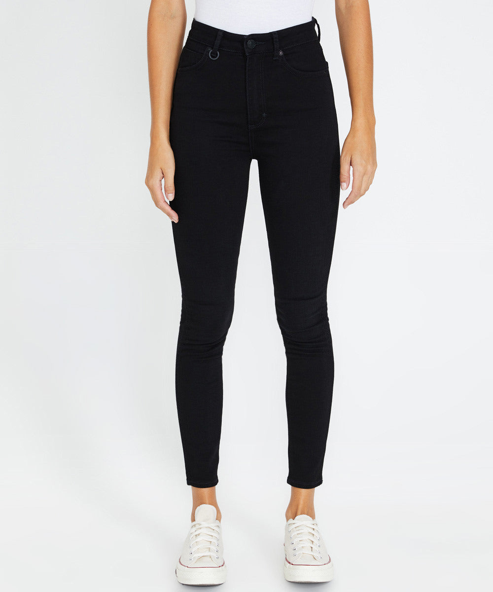 Marilyn Skinny Jeans Black Silk