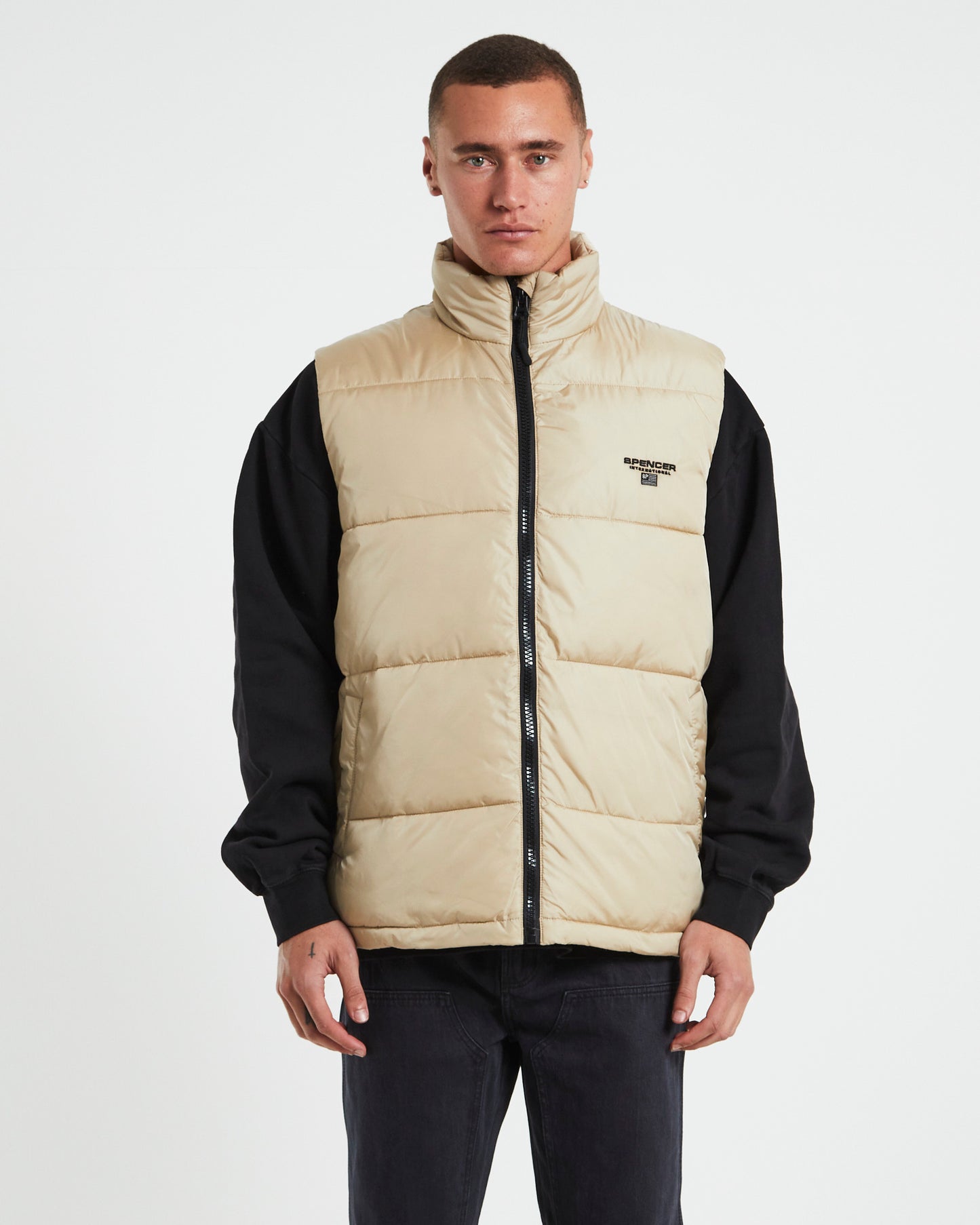 Burnside 90s Puffer Vest Stone